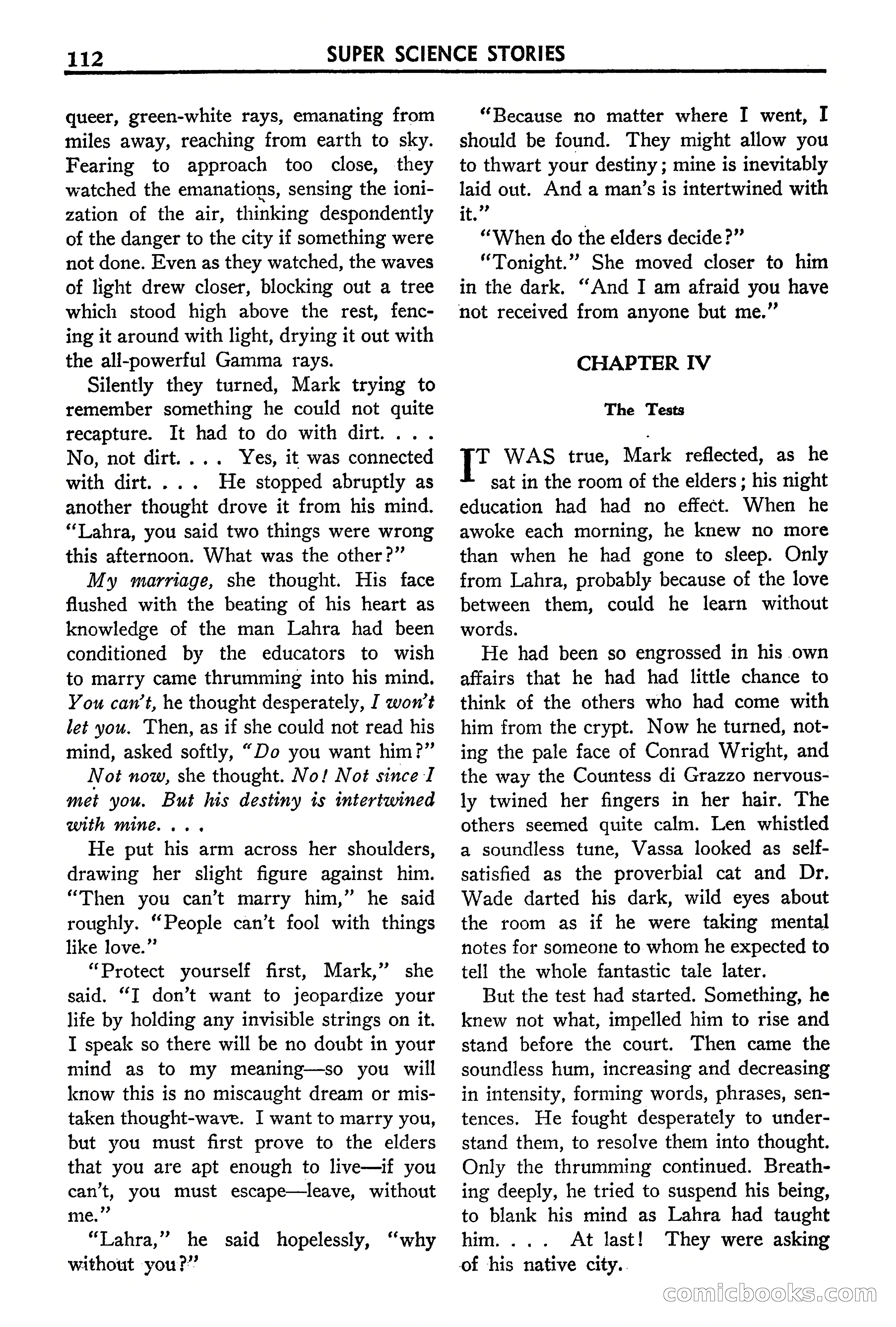 Super Science Stories, September 1940 — page 113 of 132