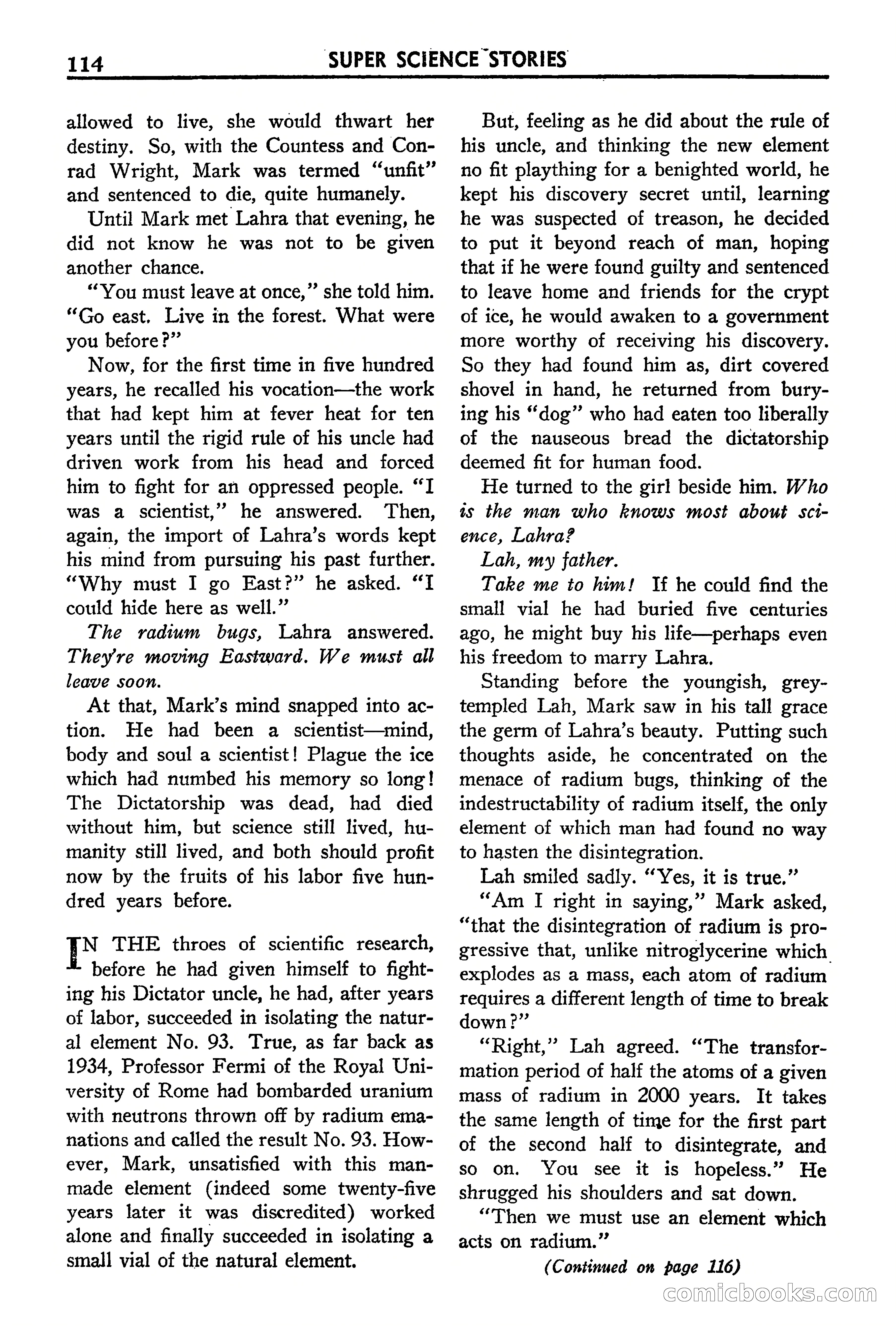 Super Science Stories, September 1940 — page 115 of 132
