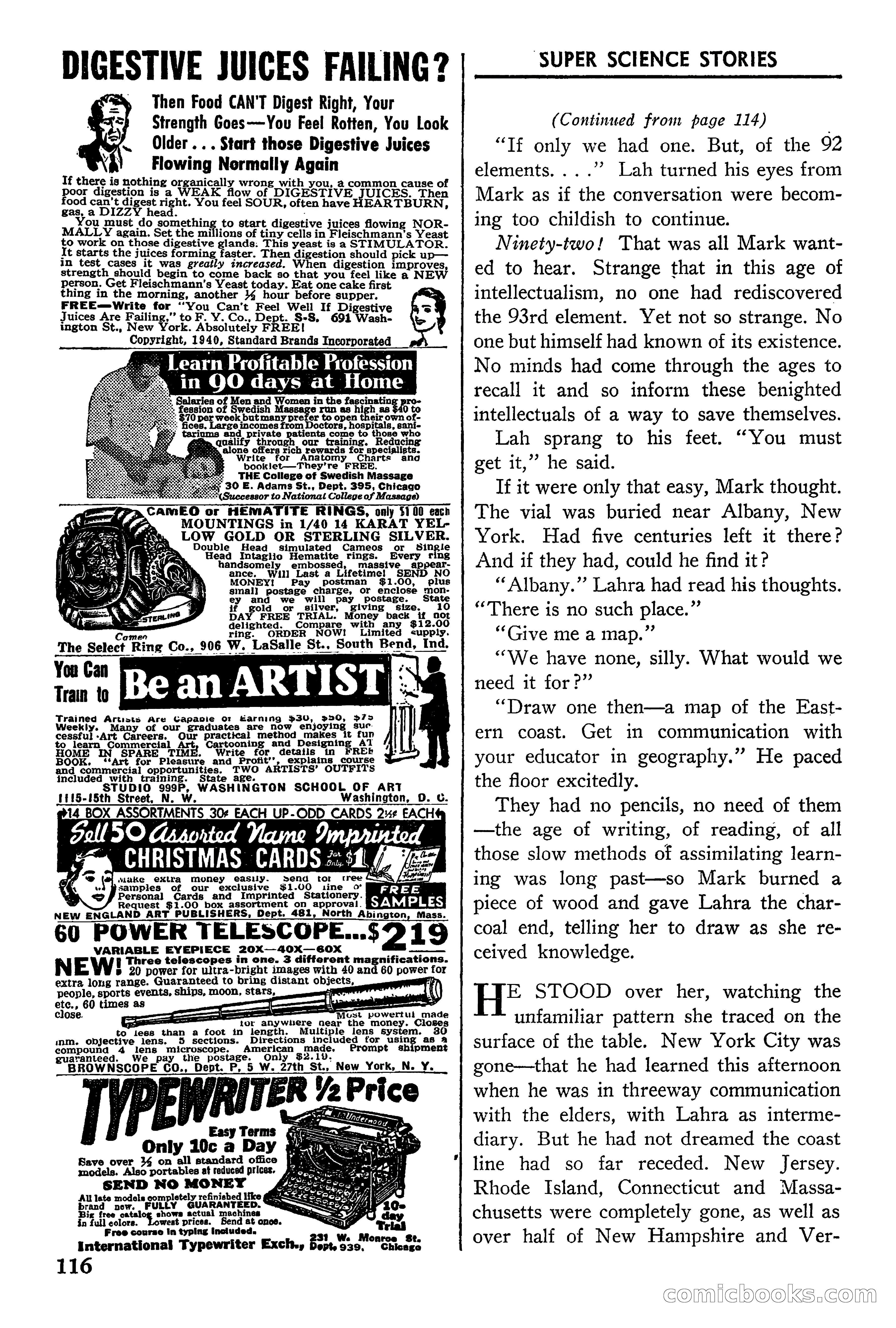 Super Science Stories, September 1940 — page 117 of 132