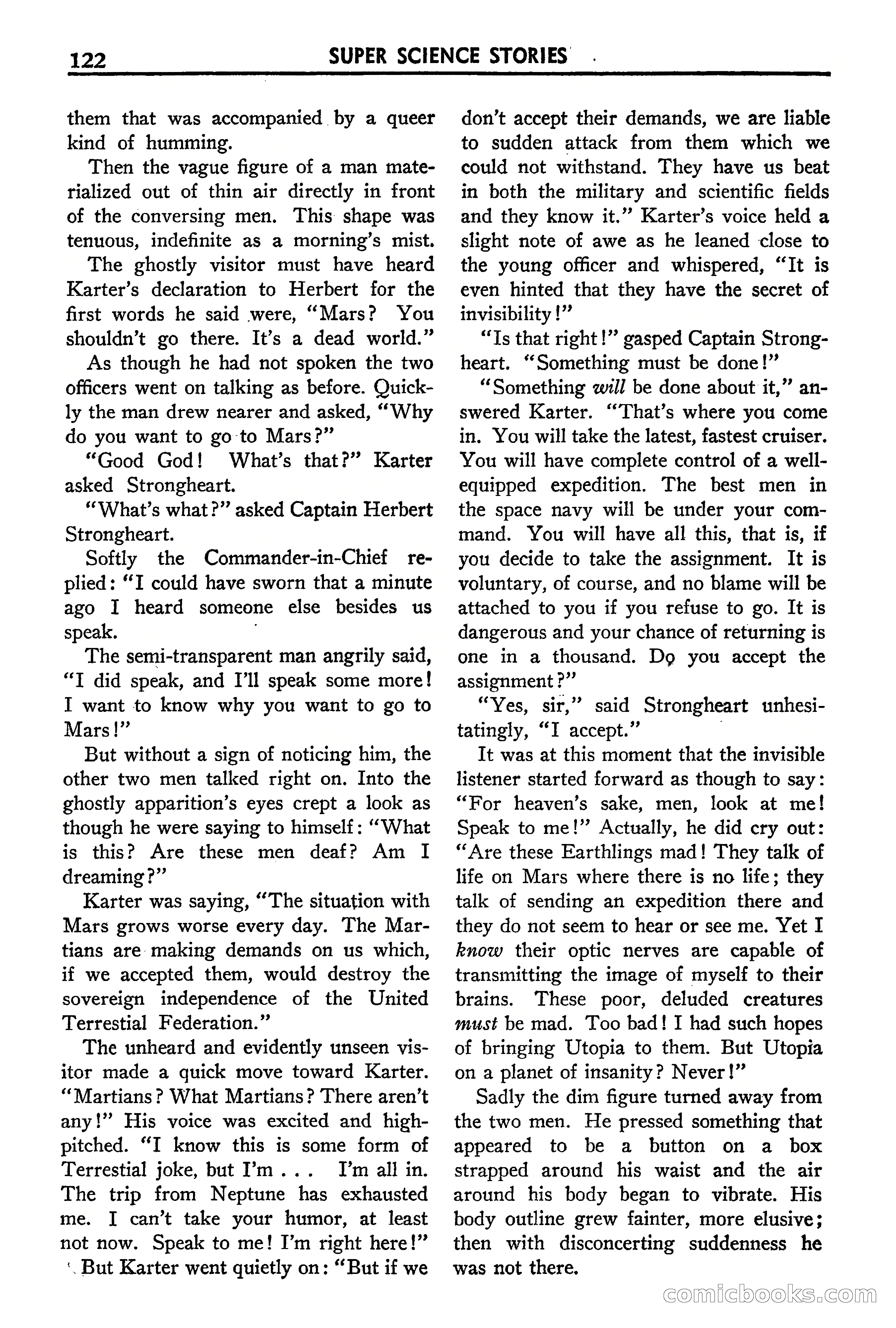 Super Science Stories, September 1940 — page 123 of 132