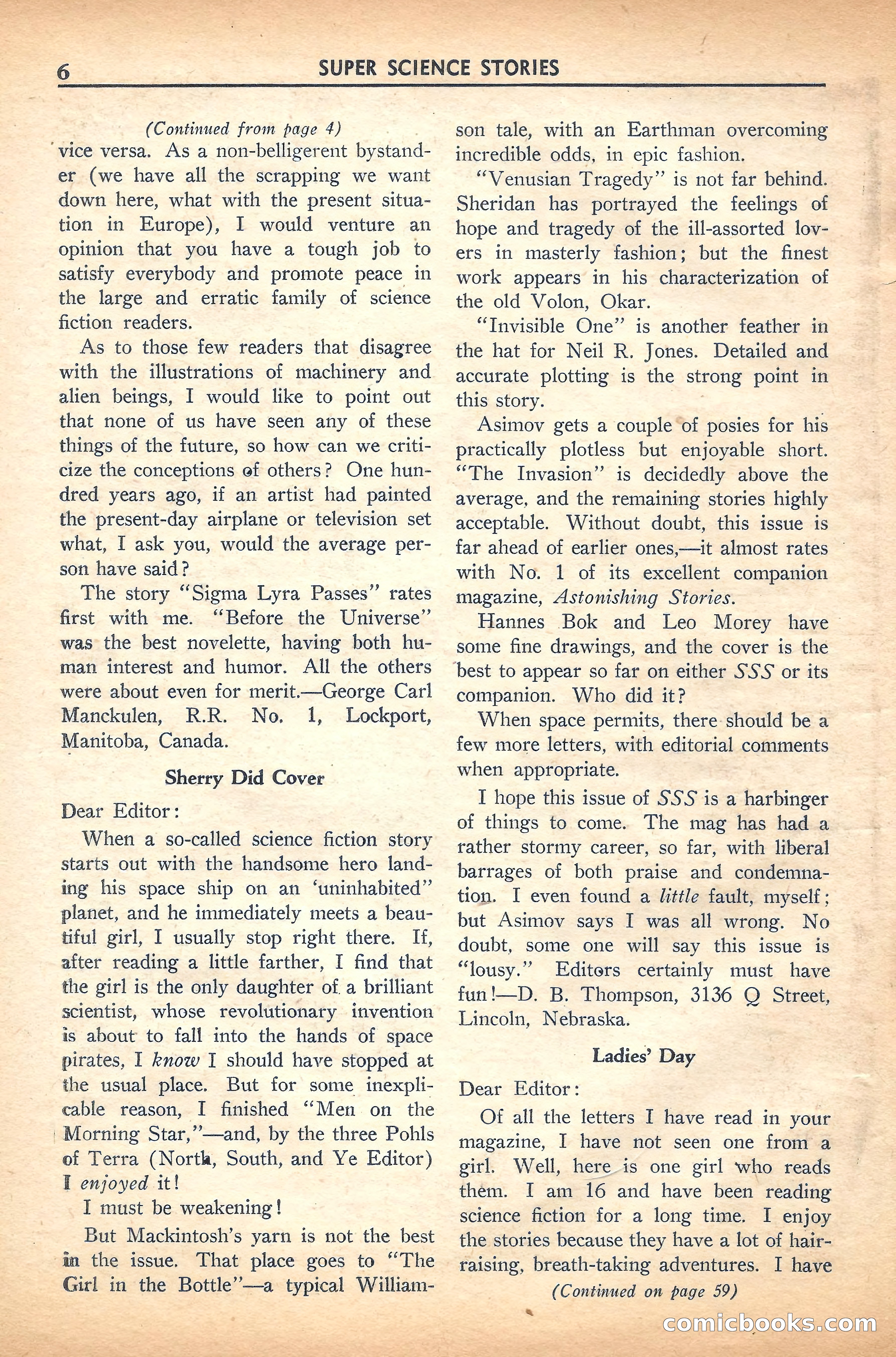 Super Science Stories, November 1940 — page 8 of 132