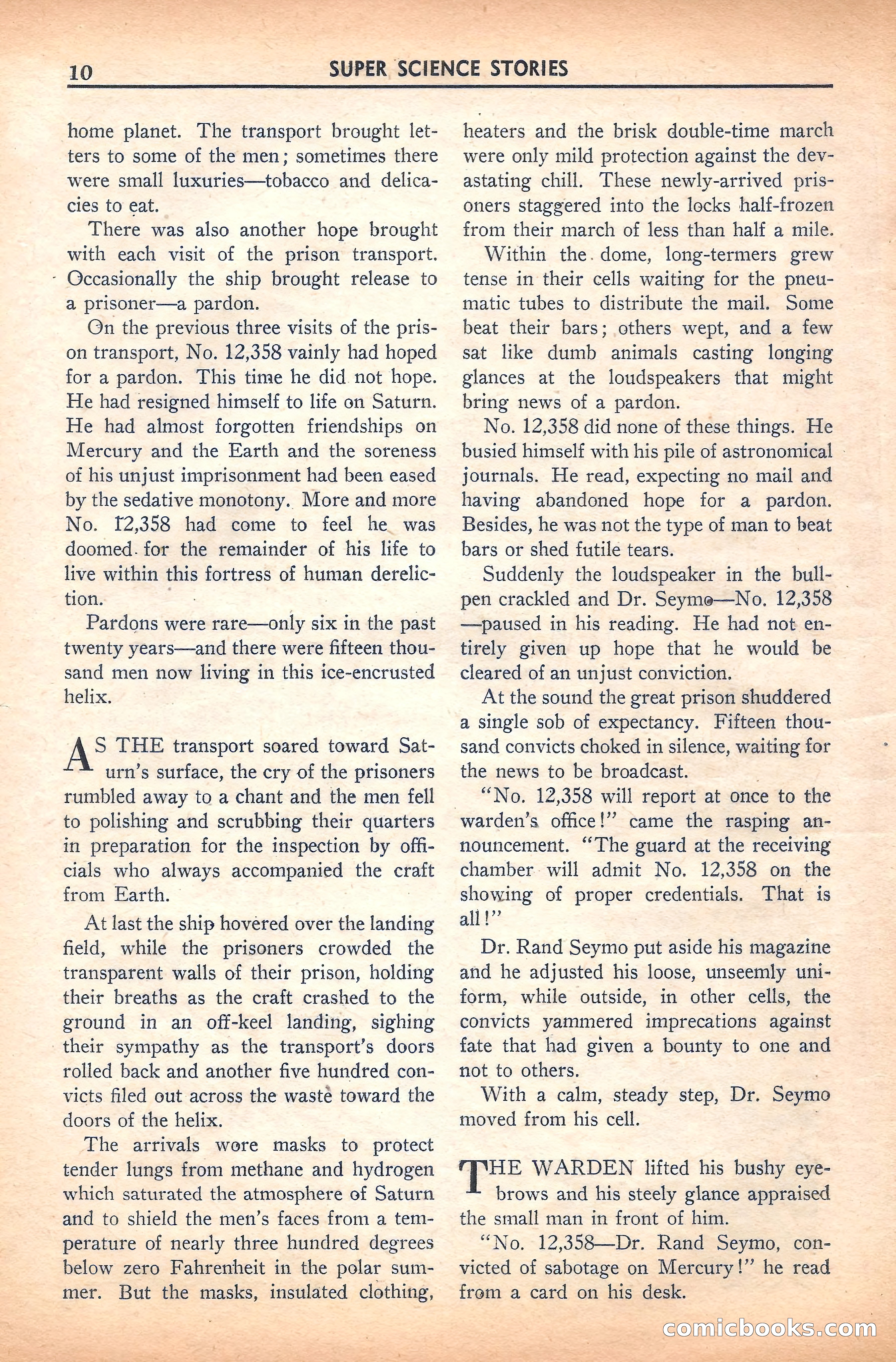 Super Science Stories, November 1940 — page 12 of 132