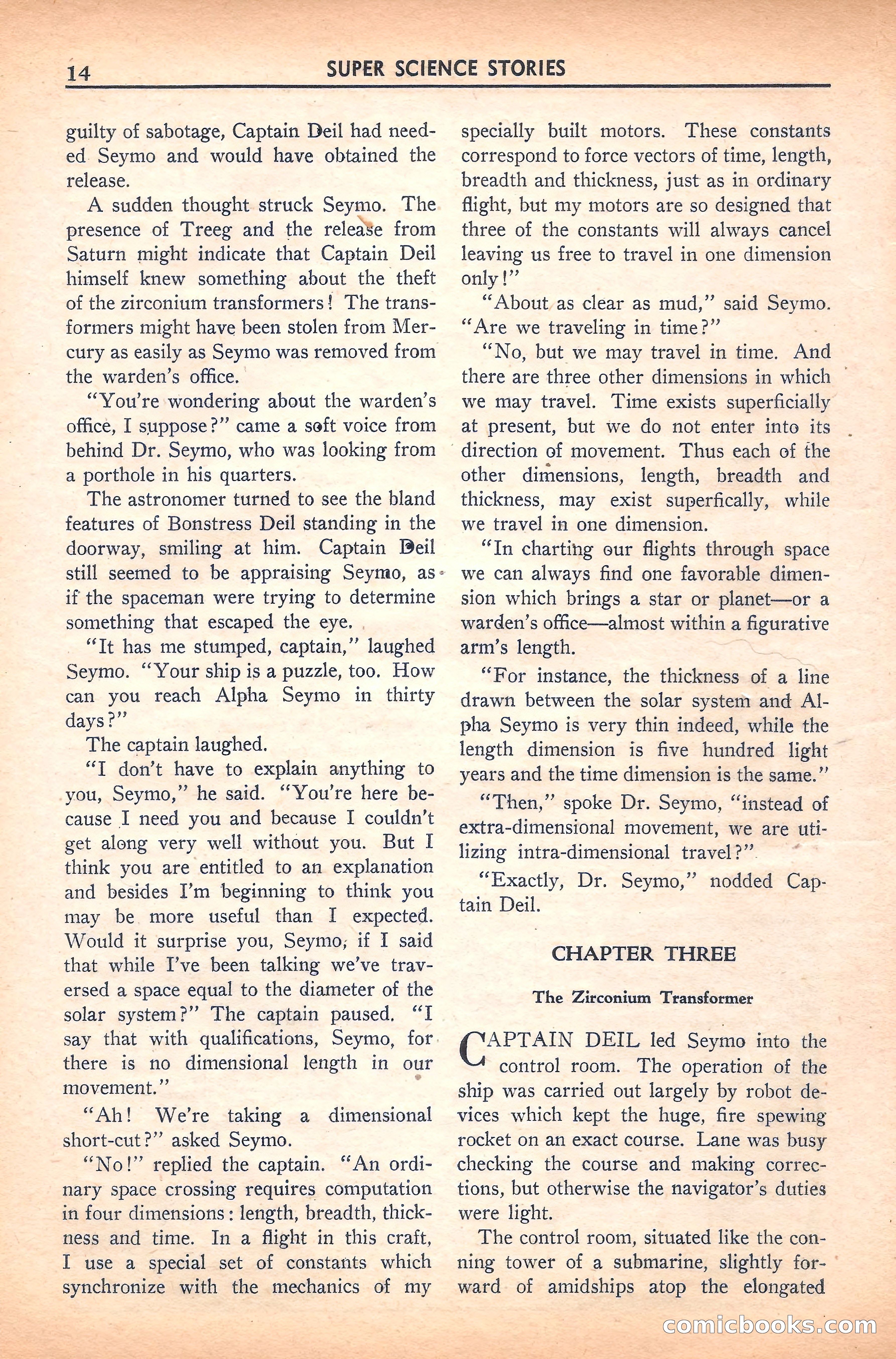 Super Science Stories, November 1940 — page 16 of 132