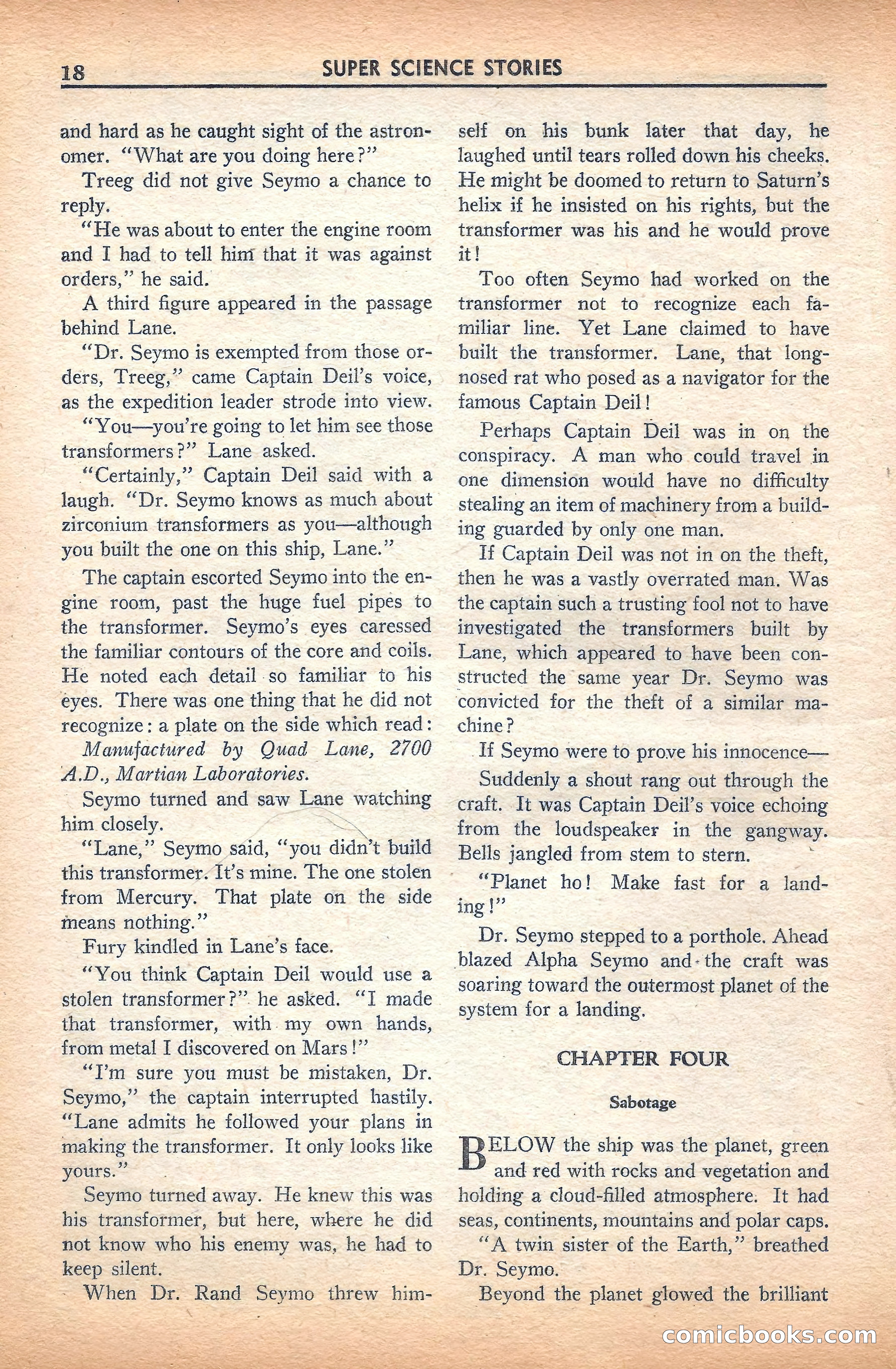 Super Science Stories, November 1940 — page 20 of 132