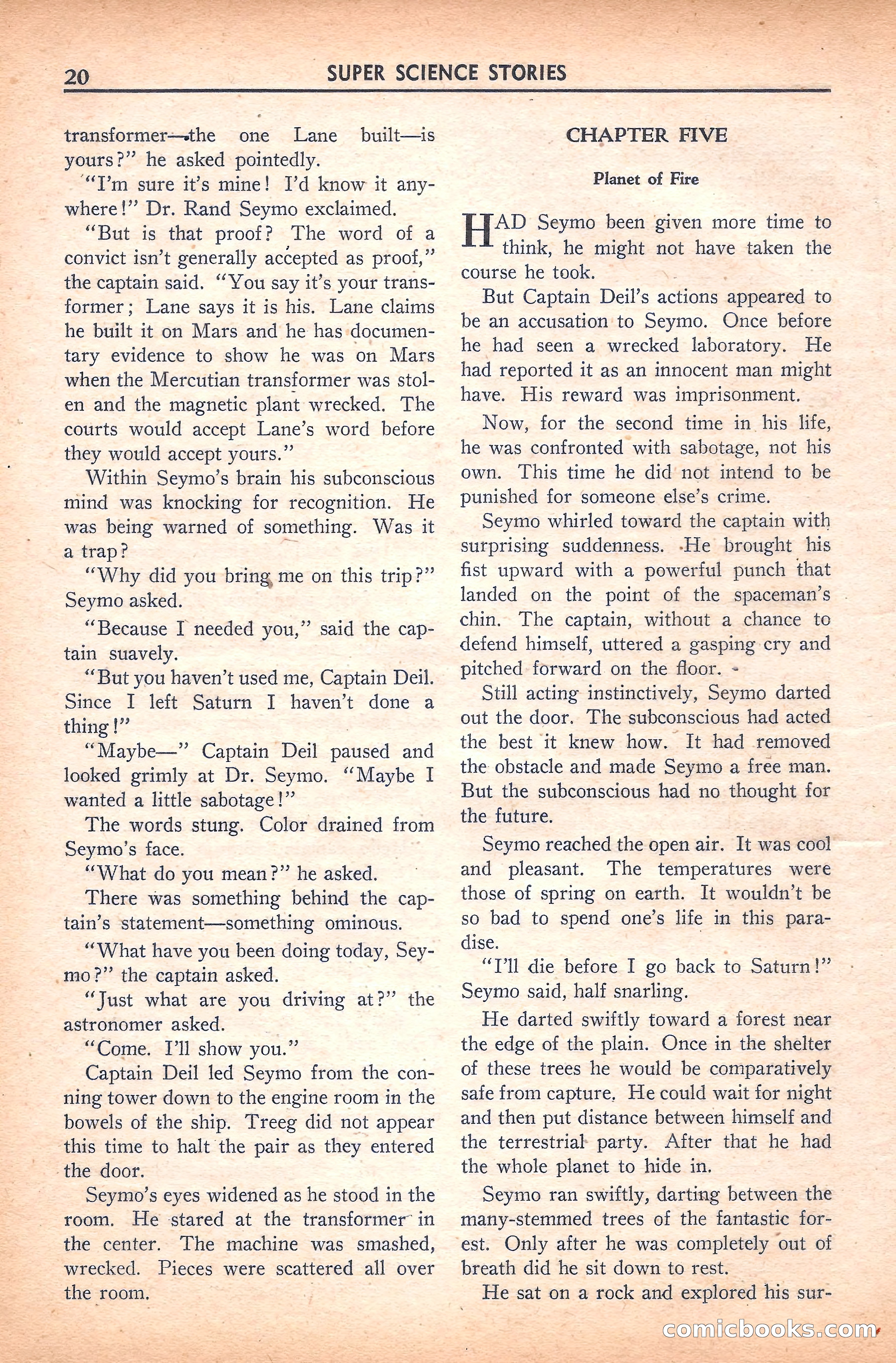 Super Science Stories, November 1940 — page 22 of 132