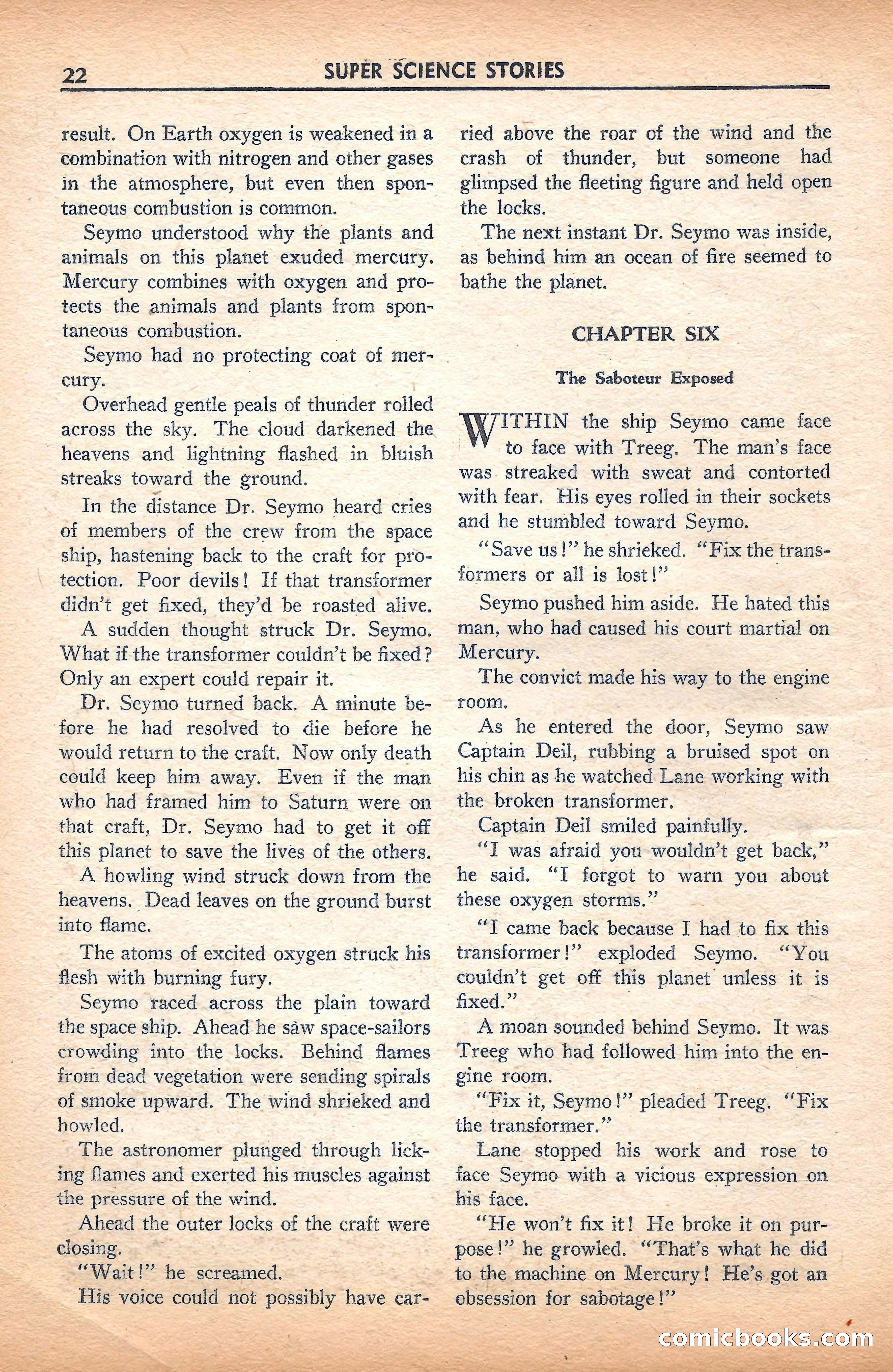 Super Science Stories, November 1940 — page 24 of 132