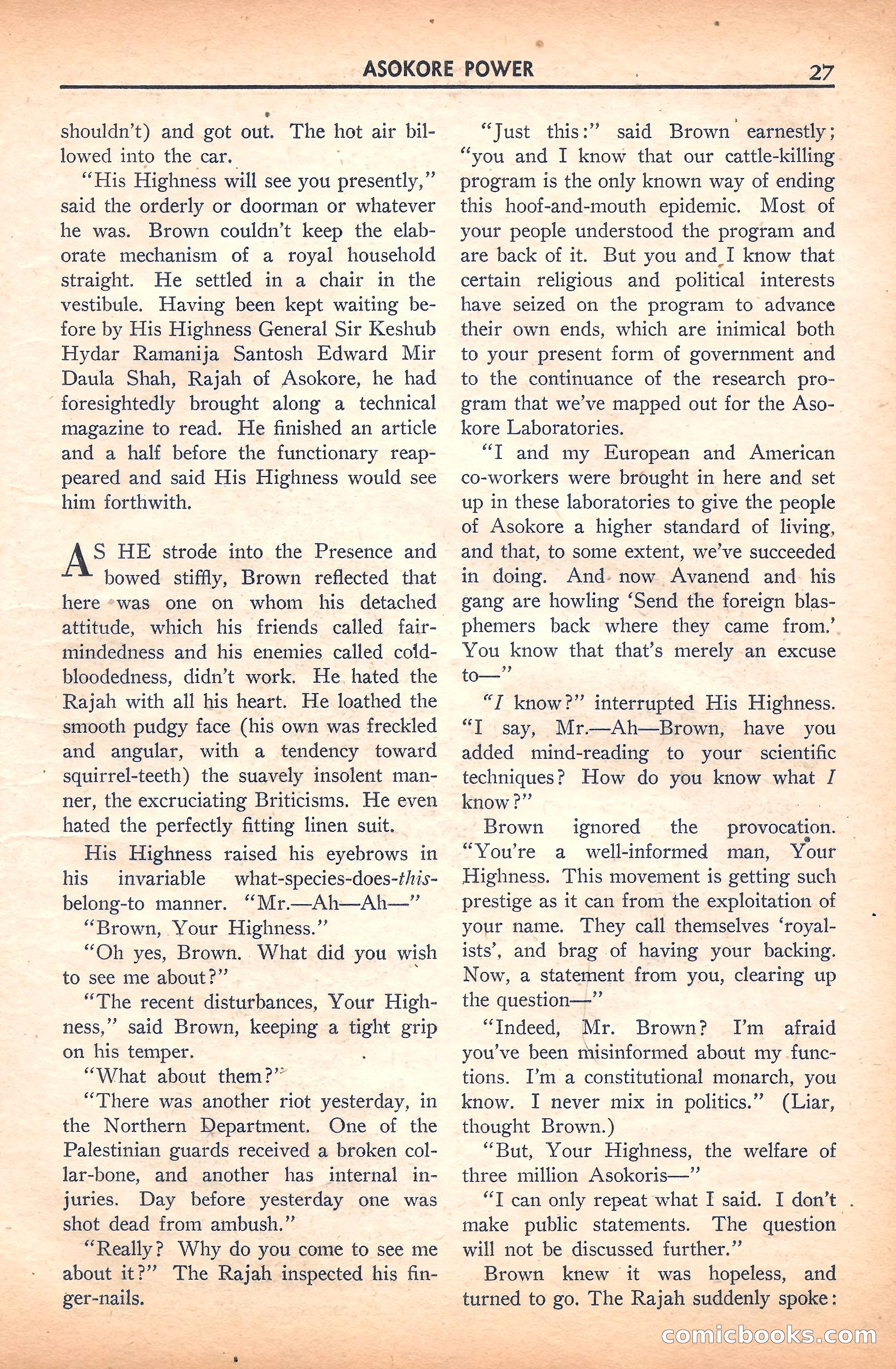 Super Science Stories, November 1940 — page 29 of 132