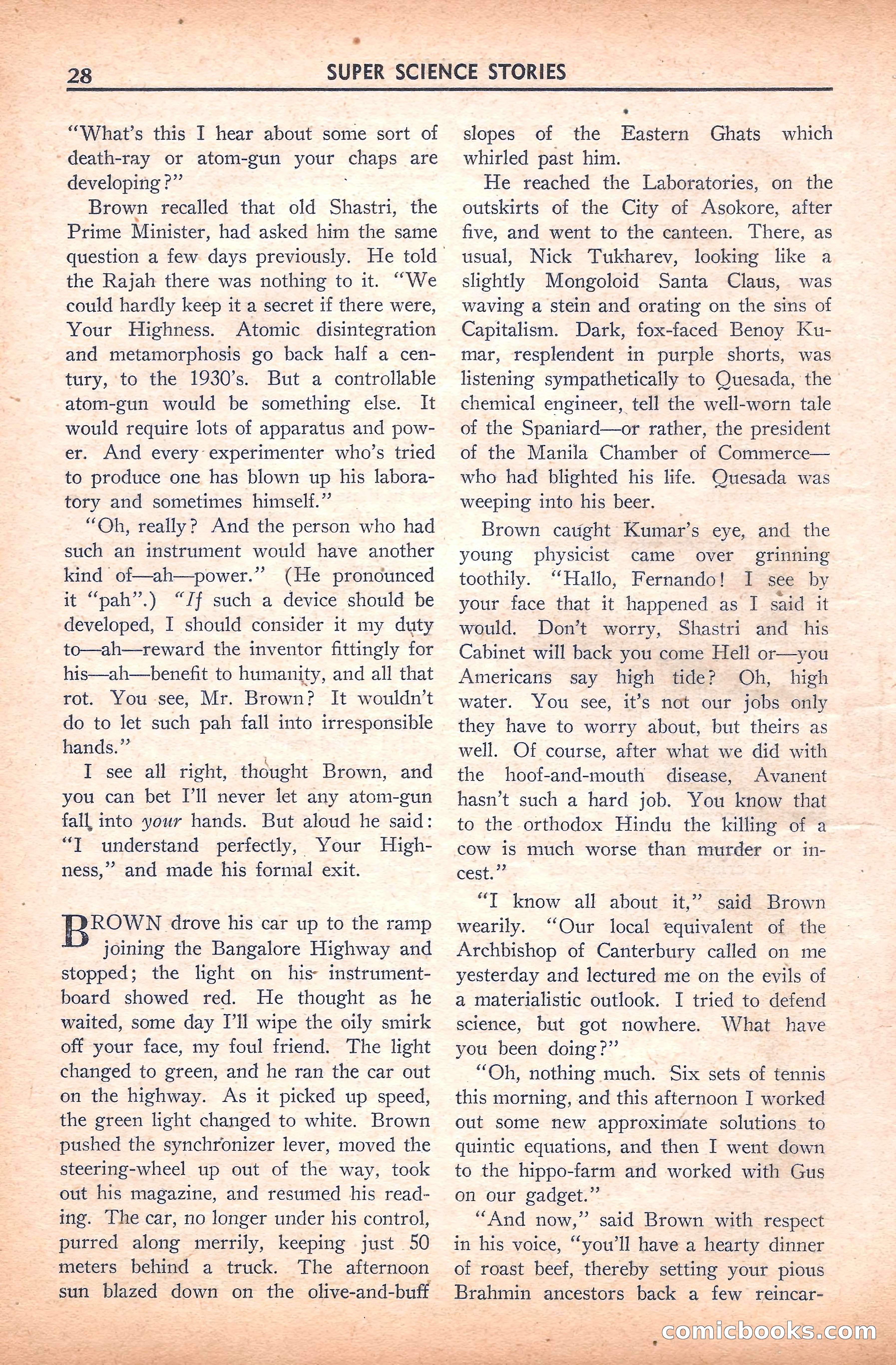 Super Science Stories, November 1940 — page 30 of 132