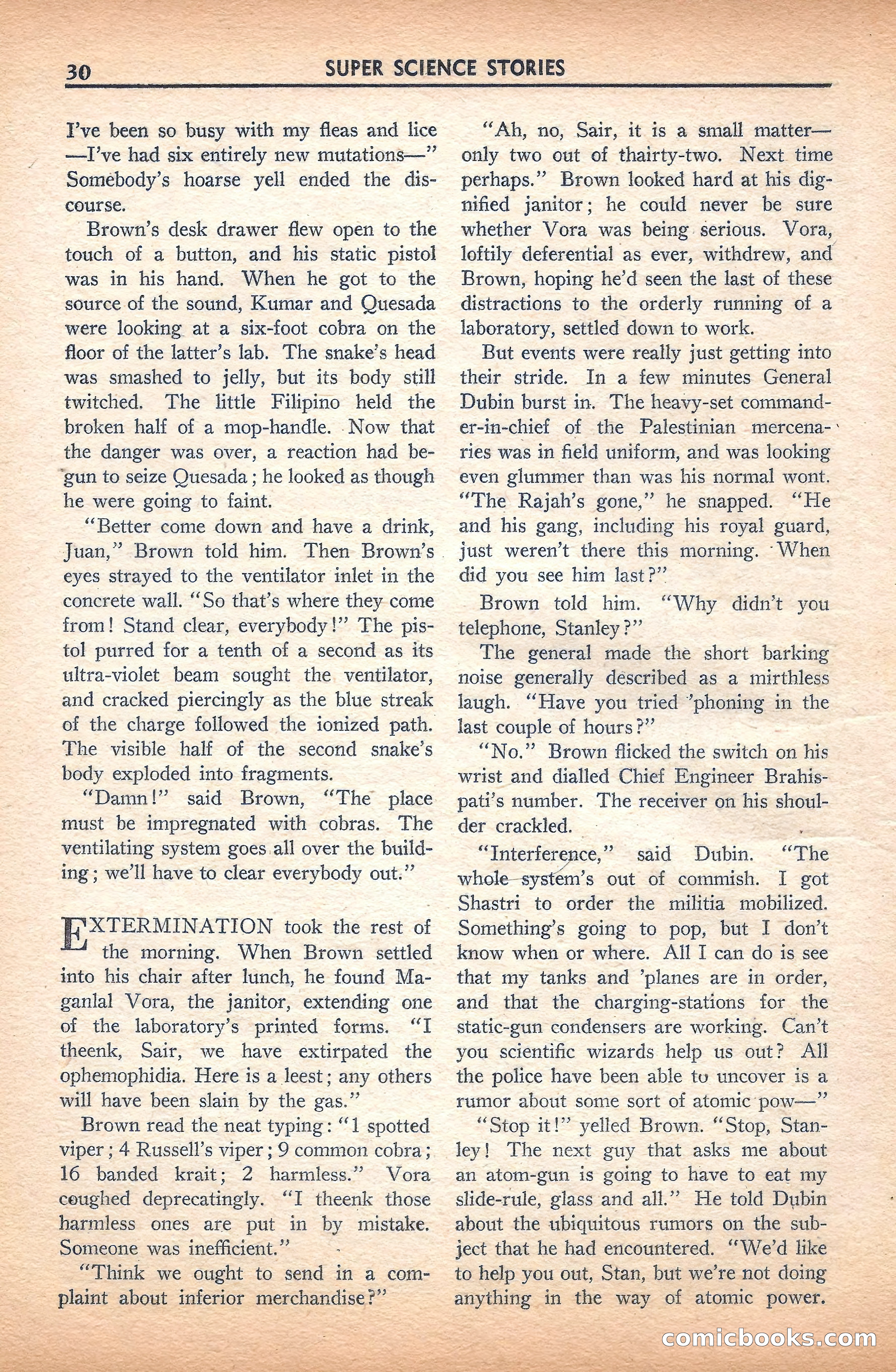 Super Science Stories, November 1940 — page 32 of 132
