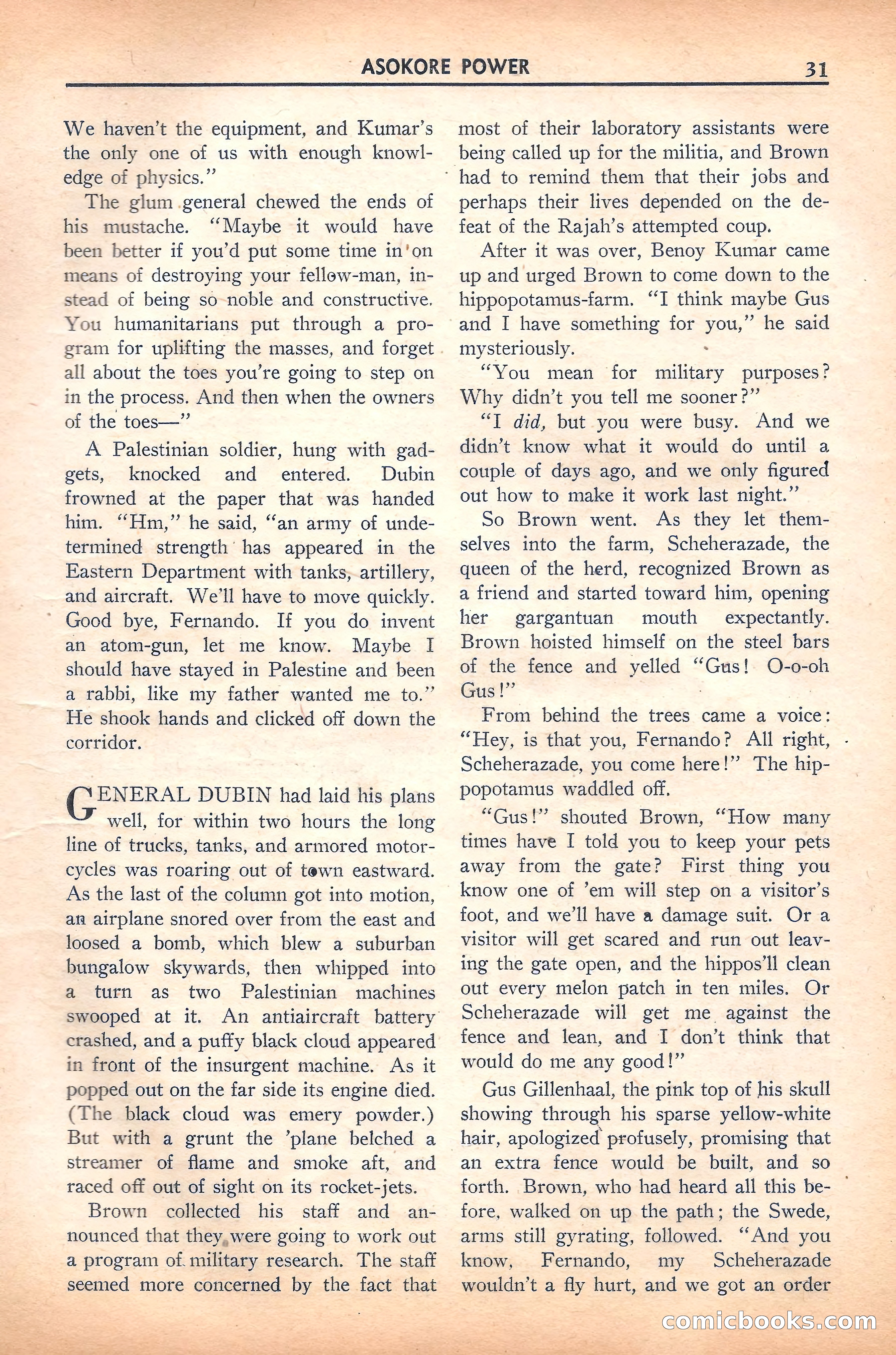 Super Science Stories, November 1940 — page 33 of 132