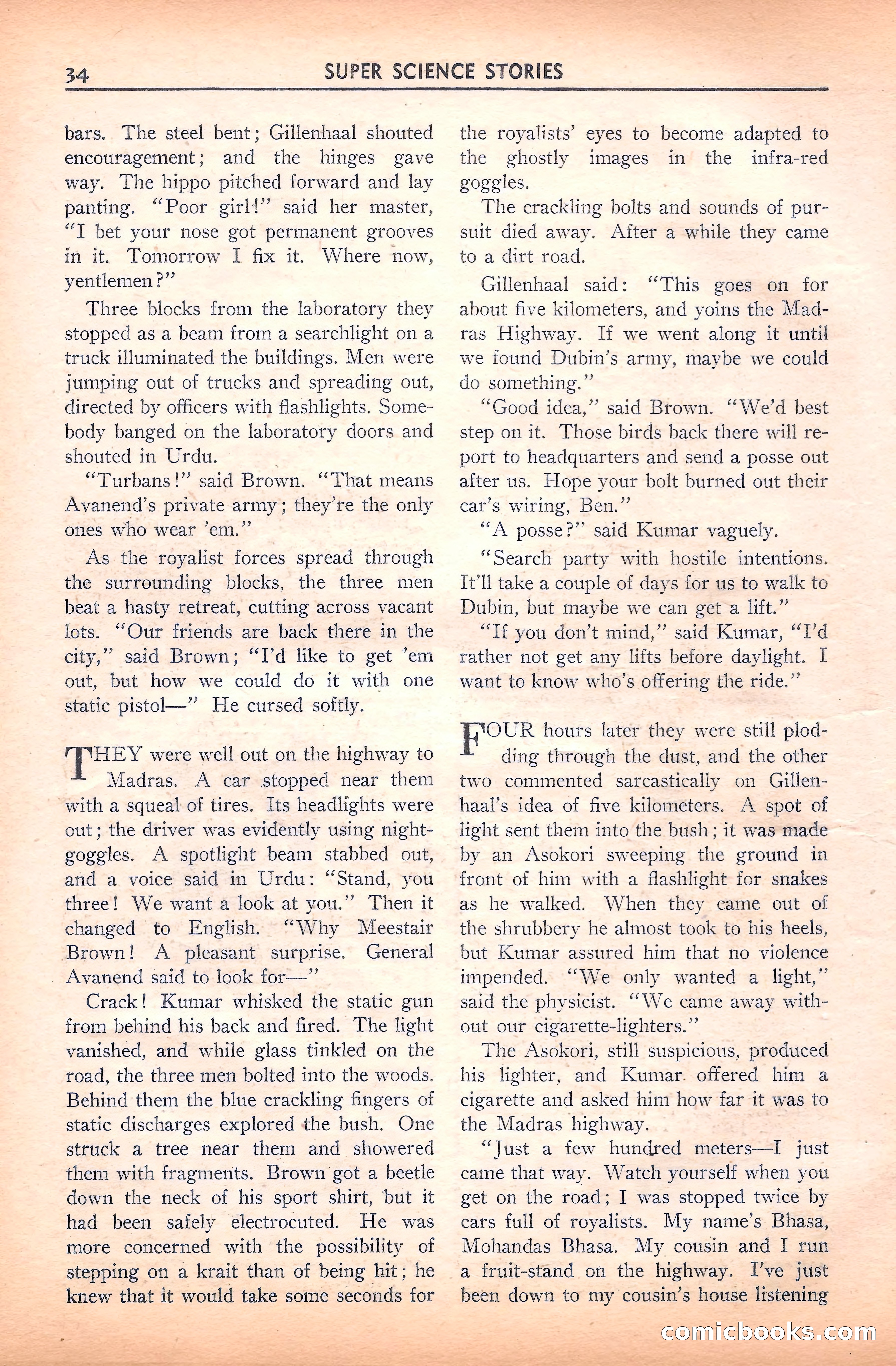 Super Science Stories, November 1940 — page 36 of 132