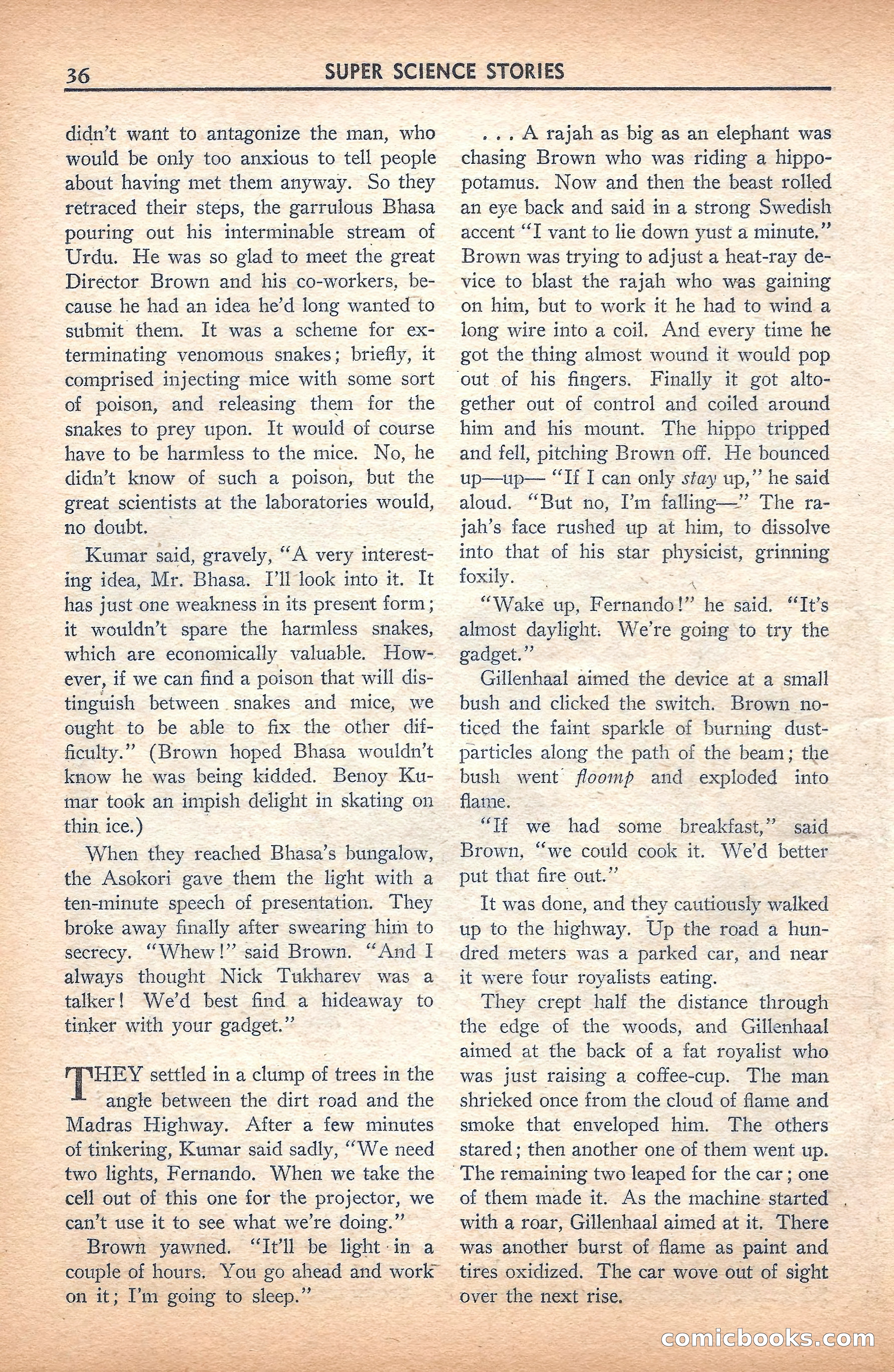 Super Science Stories, November 1940 — page 38 of 132
