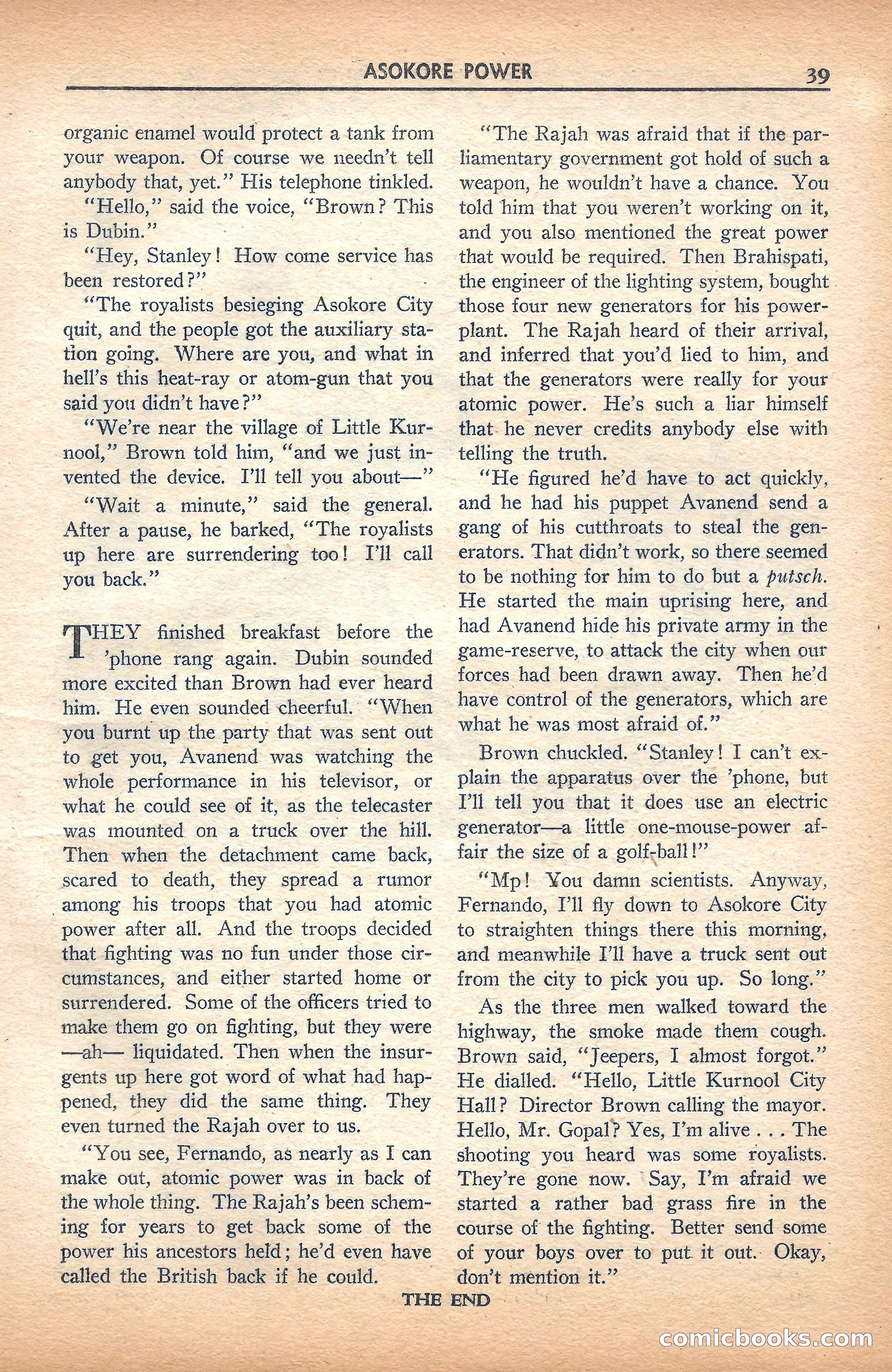 Super Science Stories, November 1940 — page 41 of 132