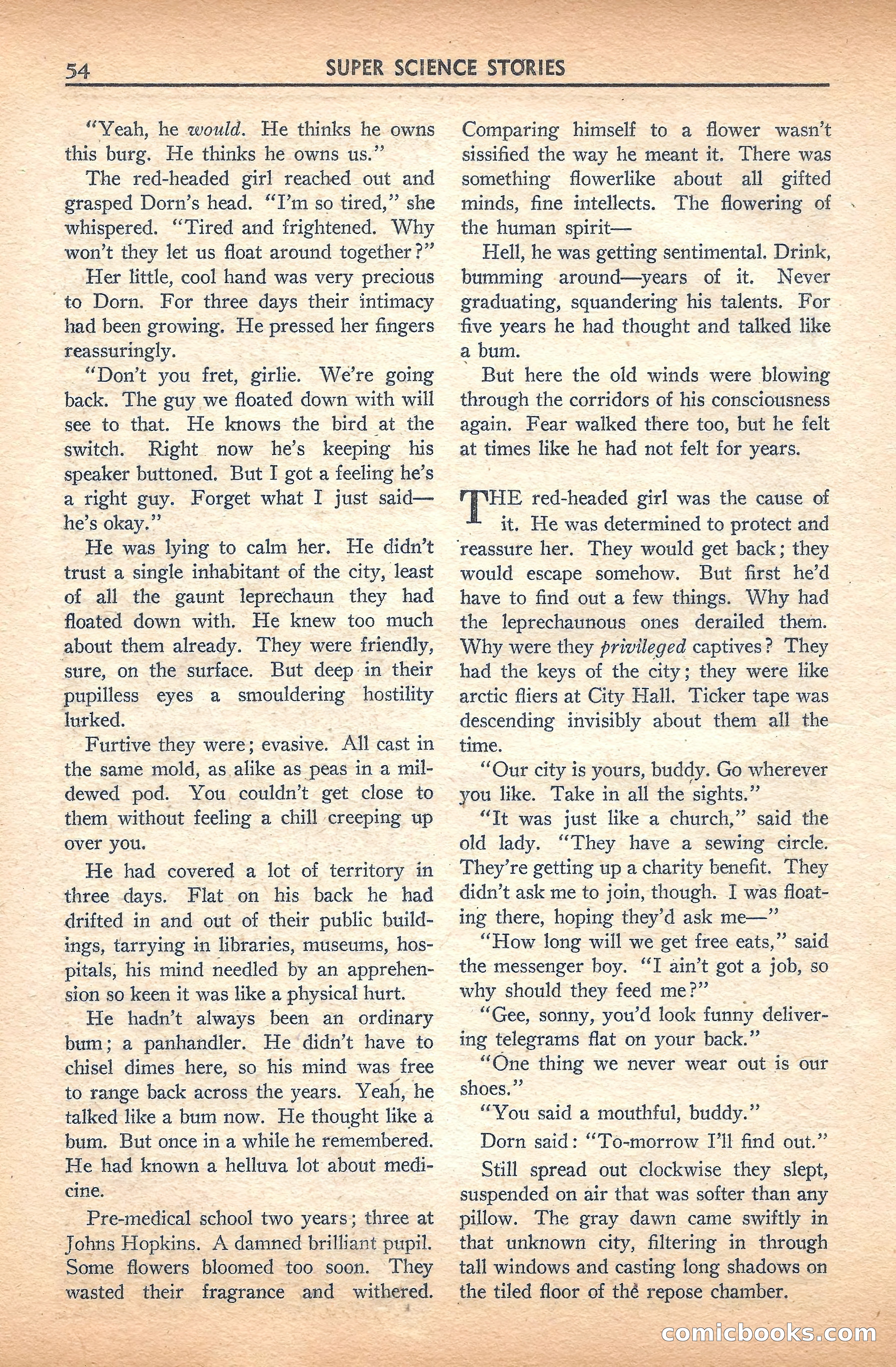 Super Science Stories, November 1940 — page 56 of 132
