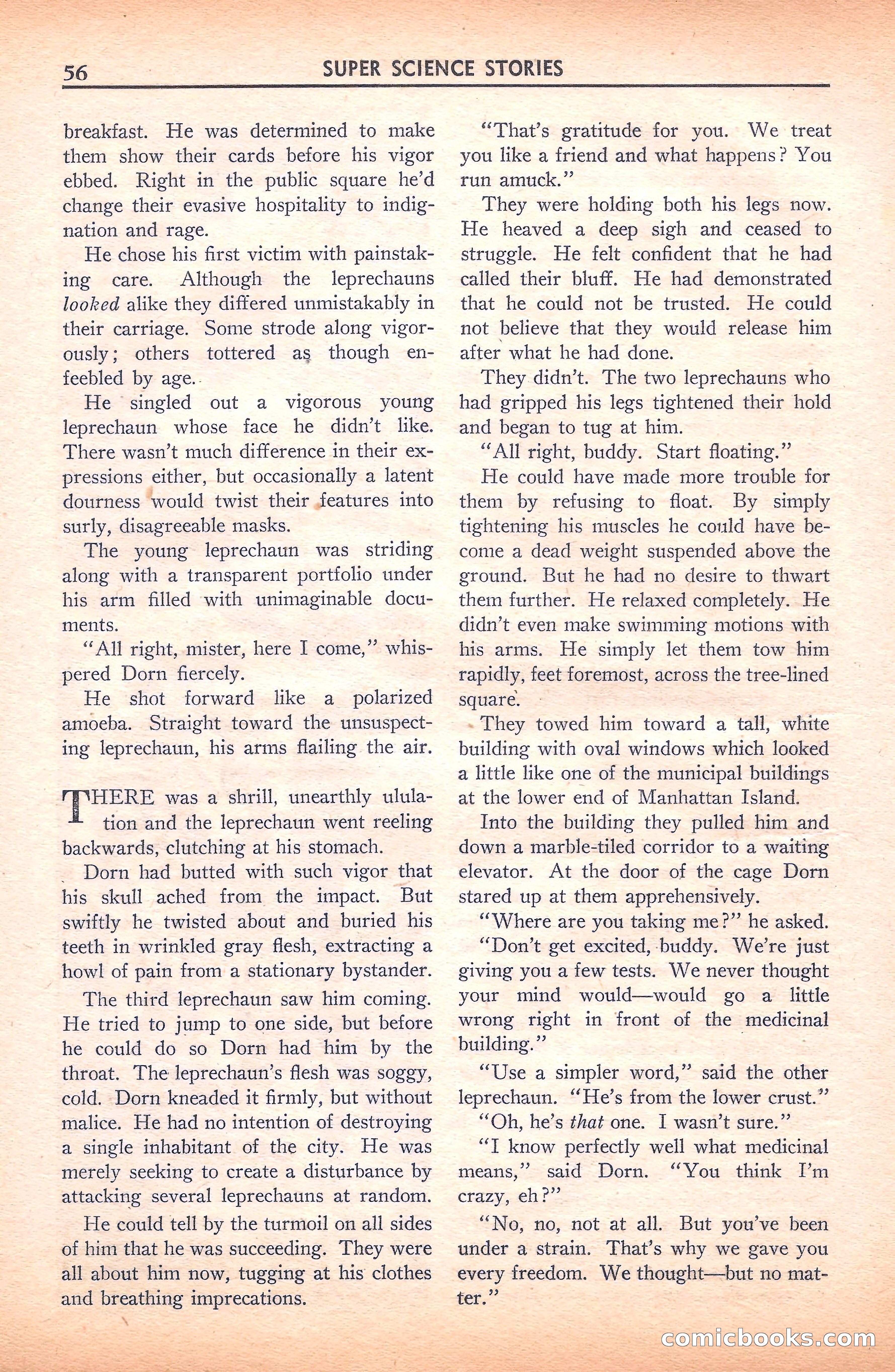 Super Science Stories, November 1940 — page 58 of 132