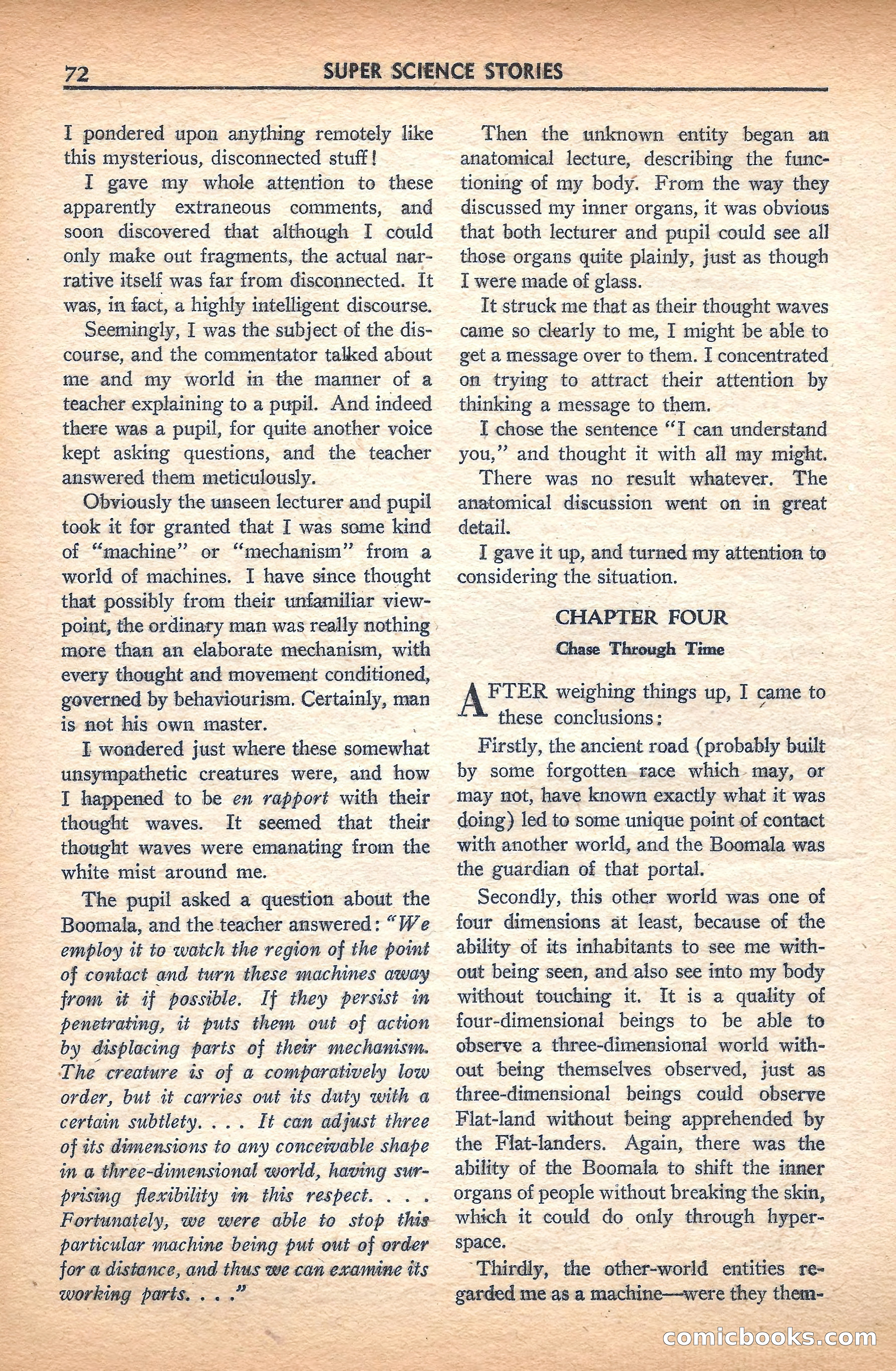 Super Science Stories, November 1940 — page 74 of 132