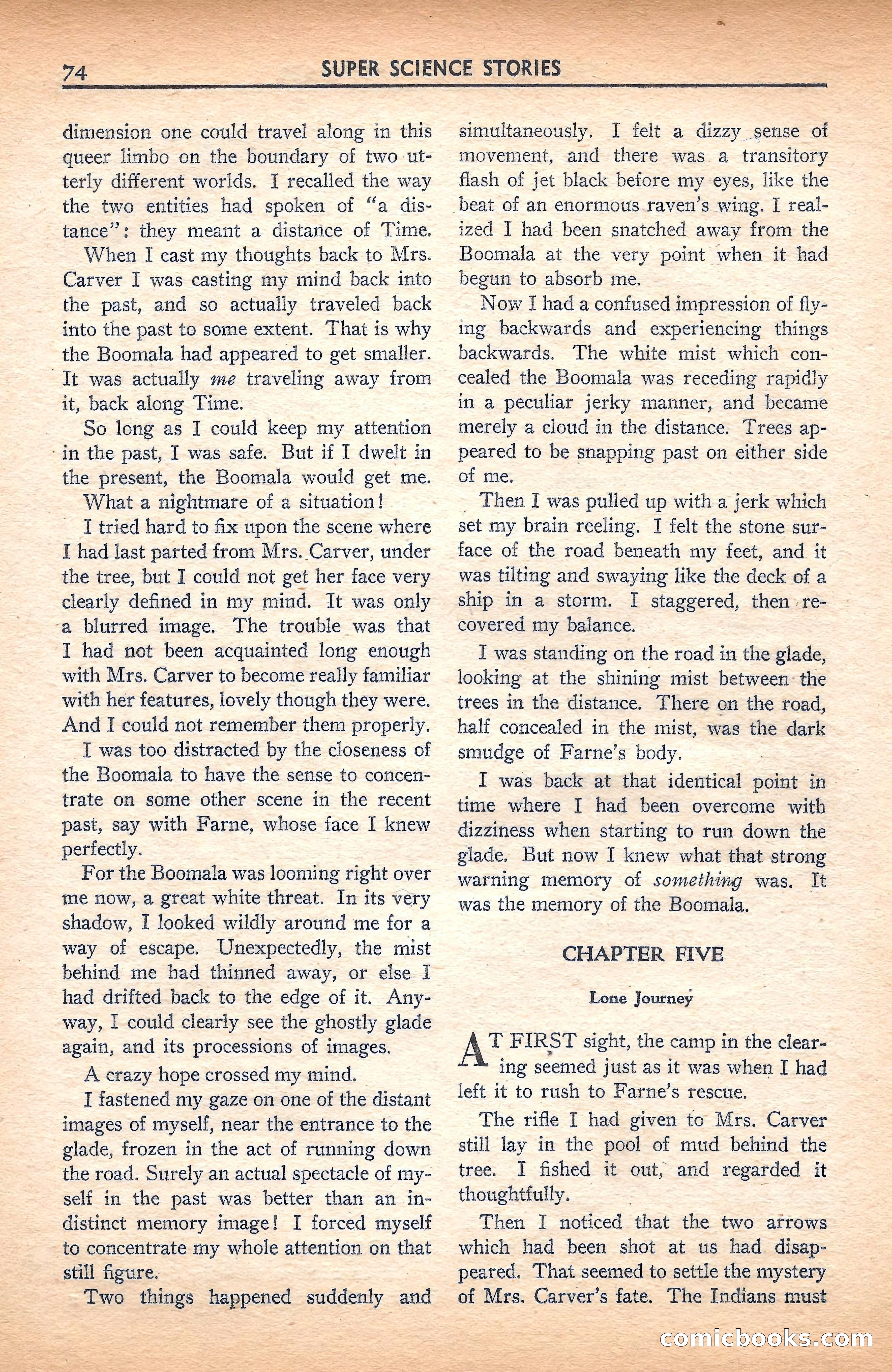 Super Science Stories, November 1940 — page 76 of 132