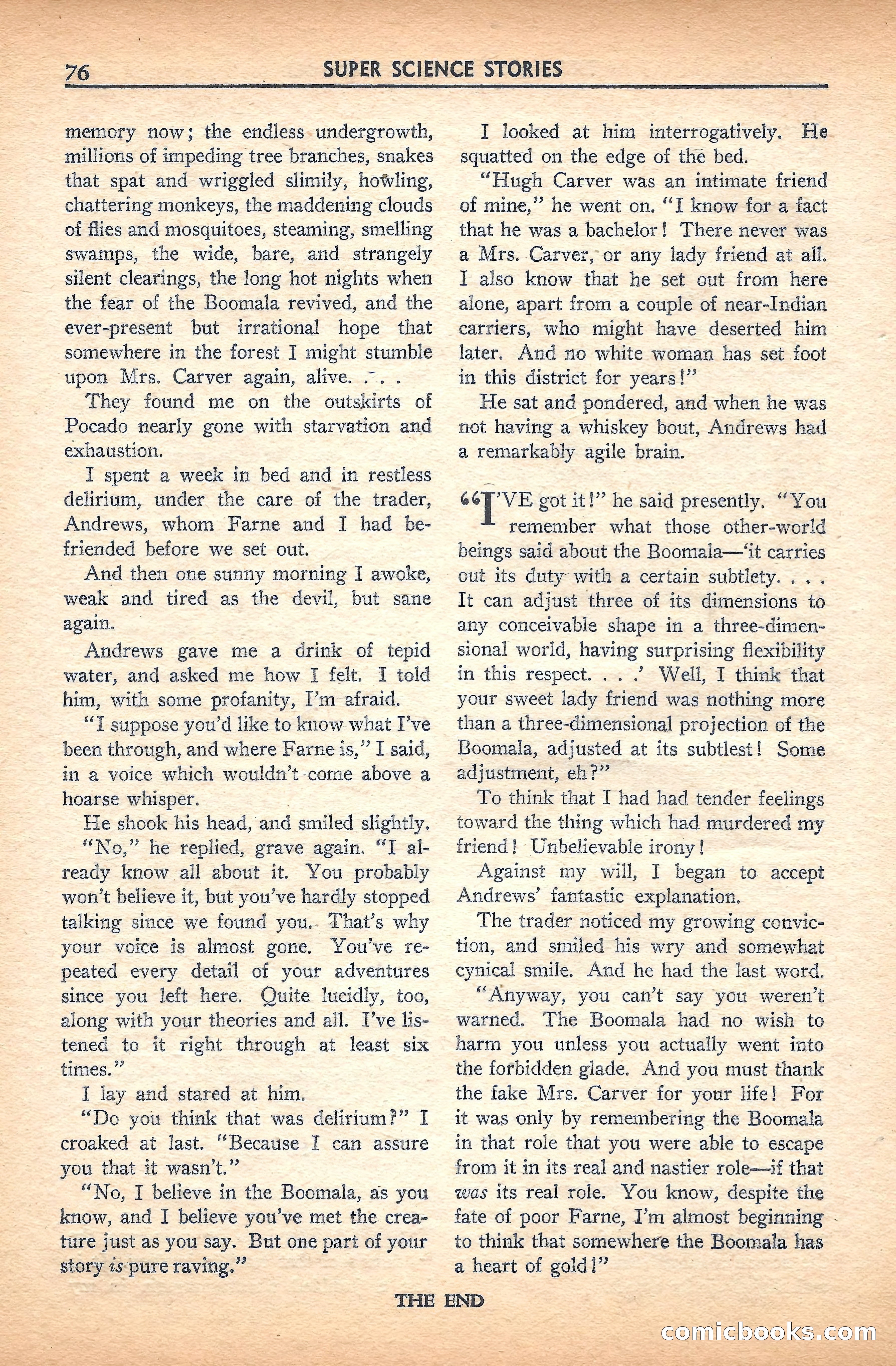 Super Science Stories, November 1940 — page 78 of 132