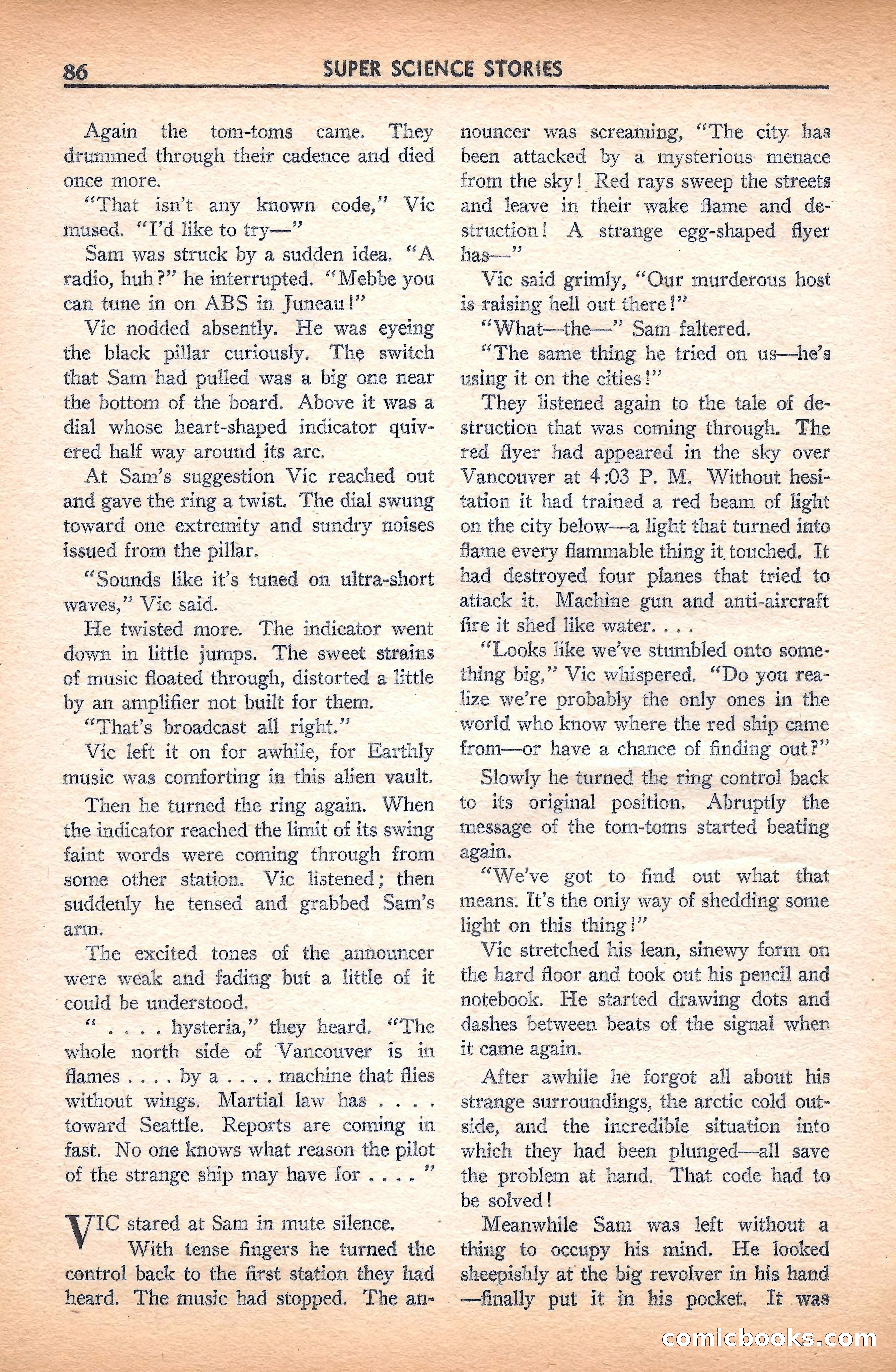 Super Science Stories, November 1940 — page 88 of 132