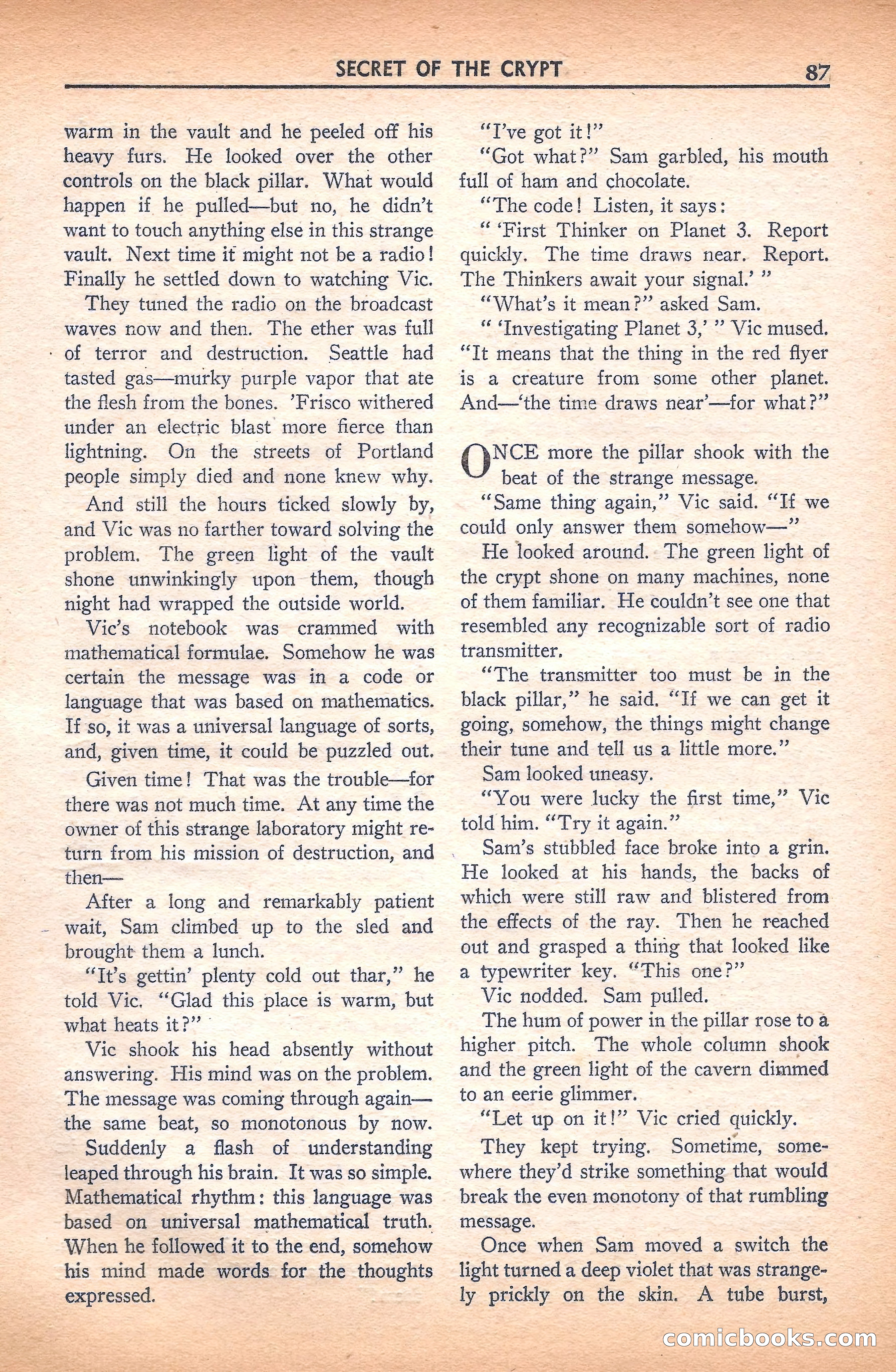 Super Science Stories, November 1940 — page 89 of 132