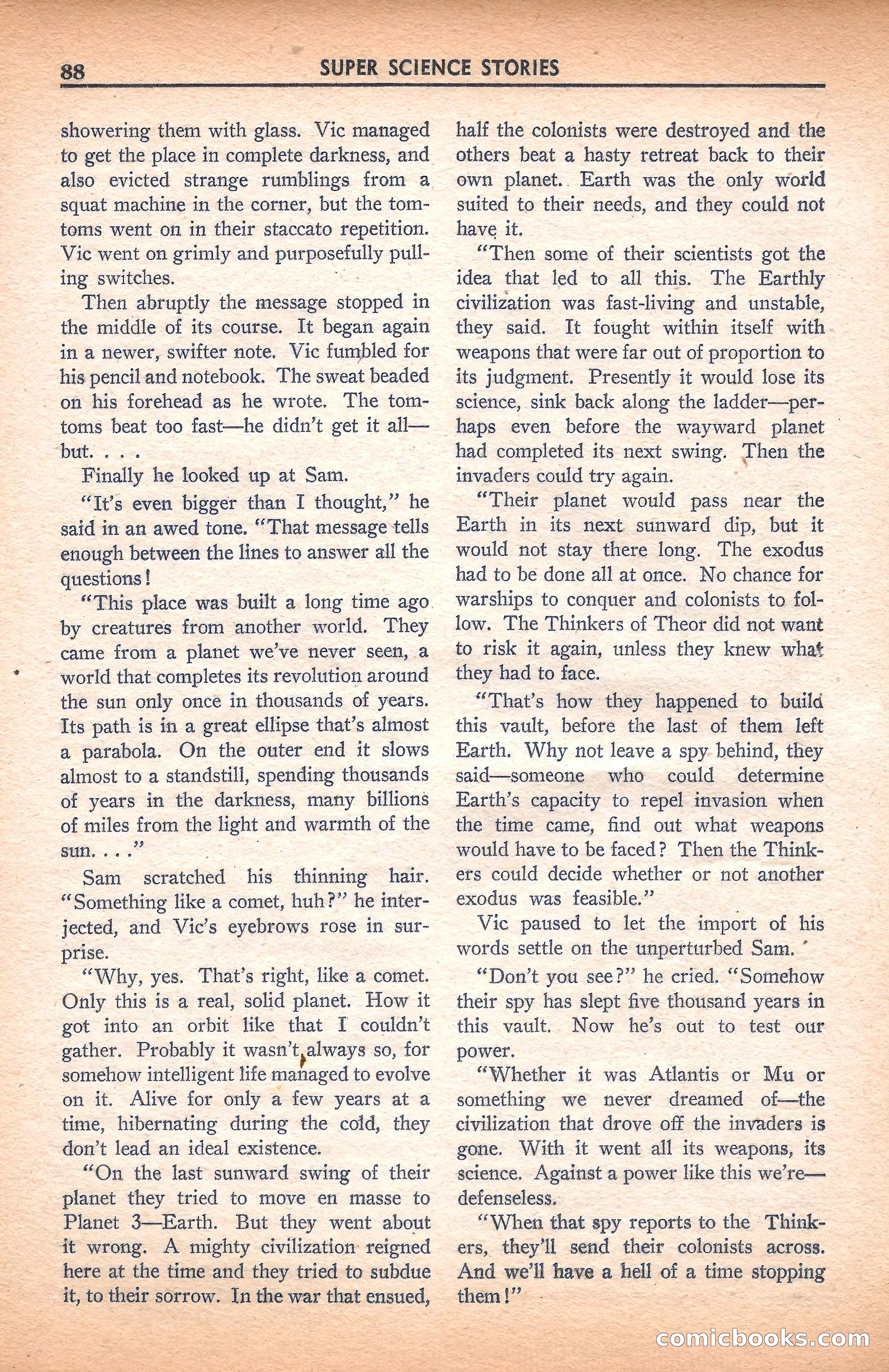 Super Science Stories, November 1940 — page 90 of 132