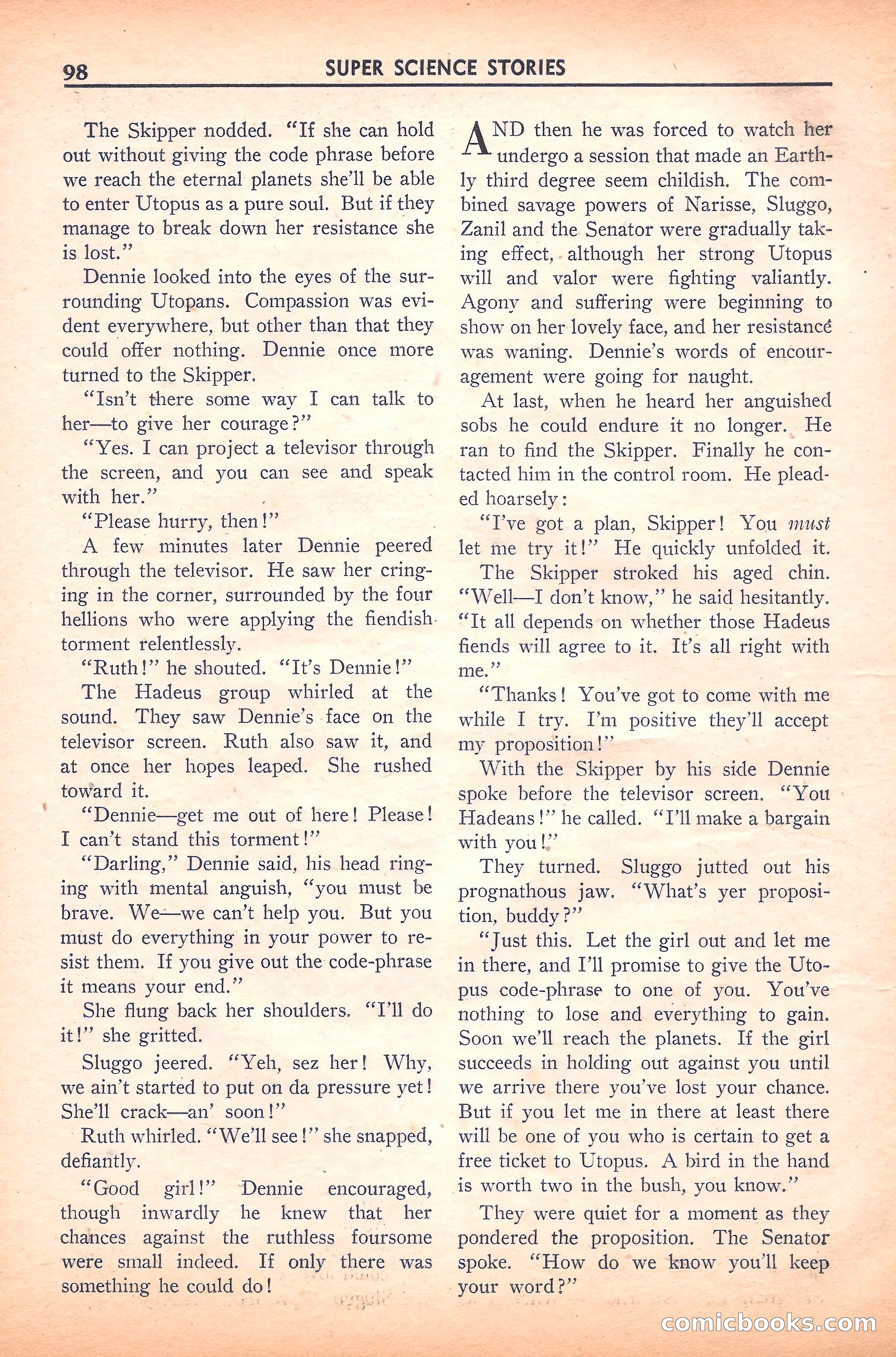 Super Science Stories, November 1940 — page 100 of 132