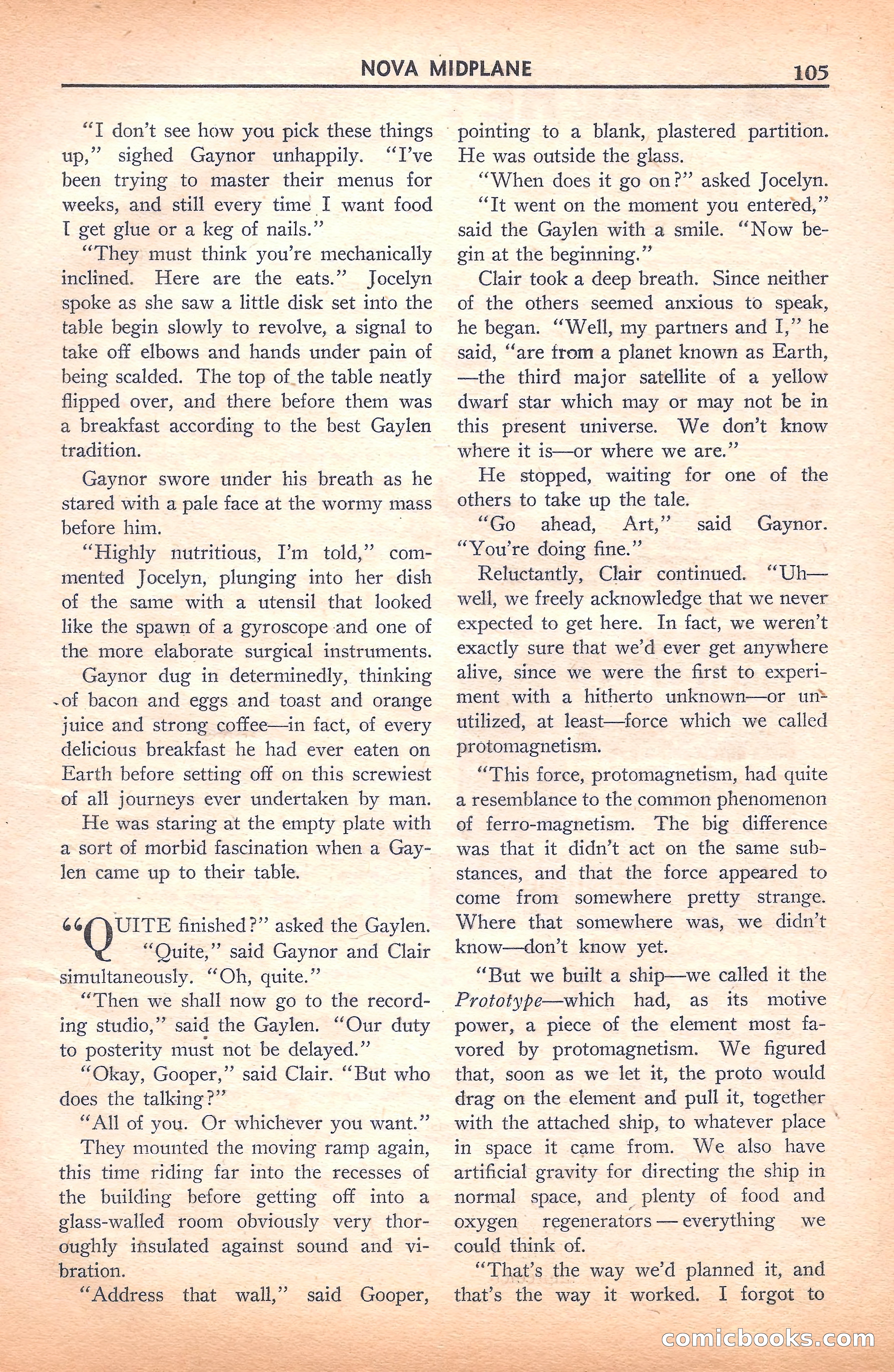 Super Science Stories, November 1940 — page 107 of 132
