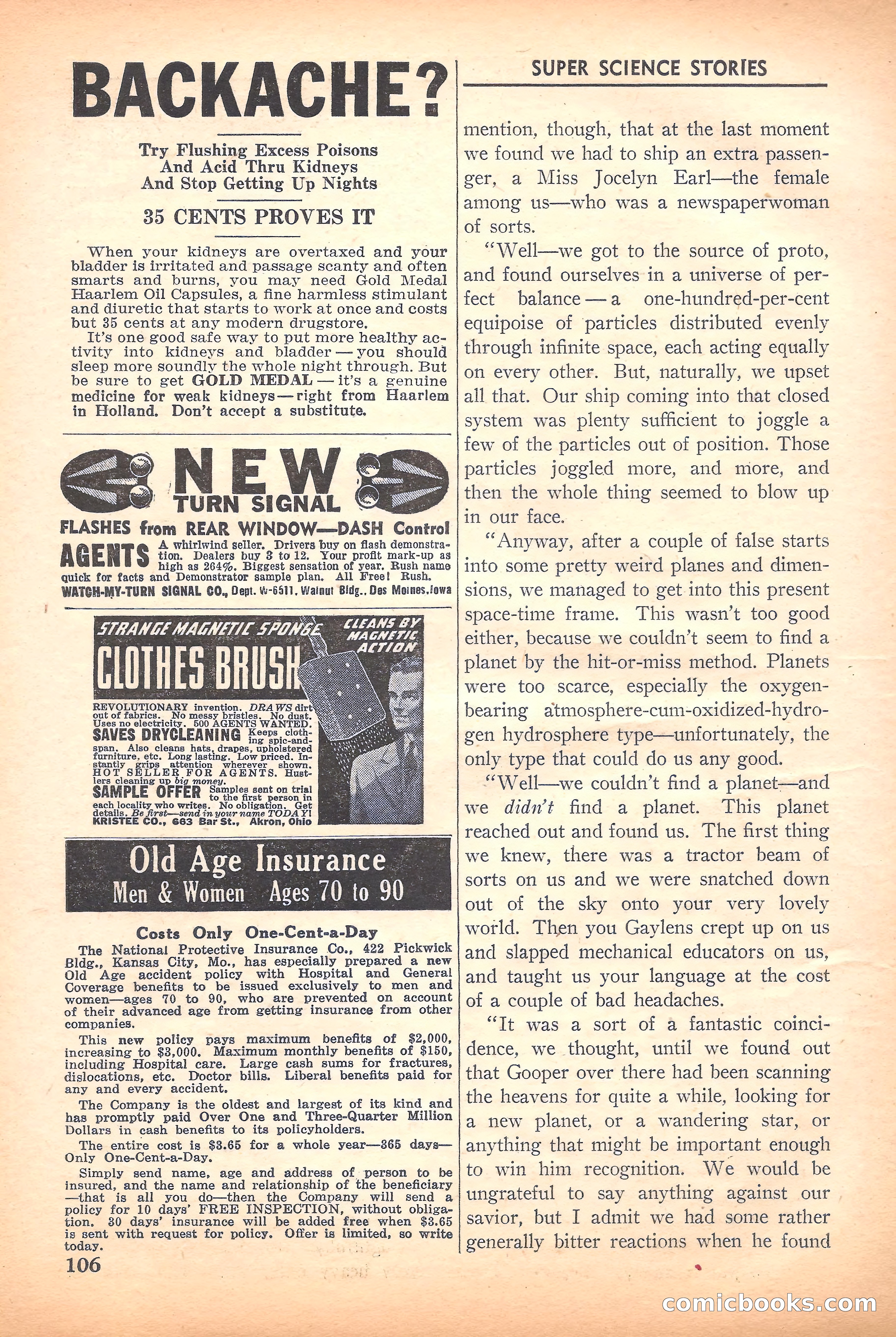 Super Science Stories, November 1940 — page 108 of 132