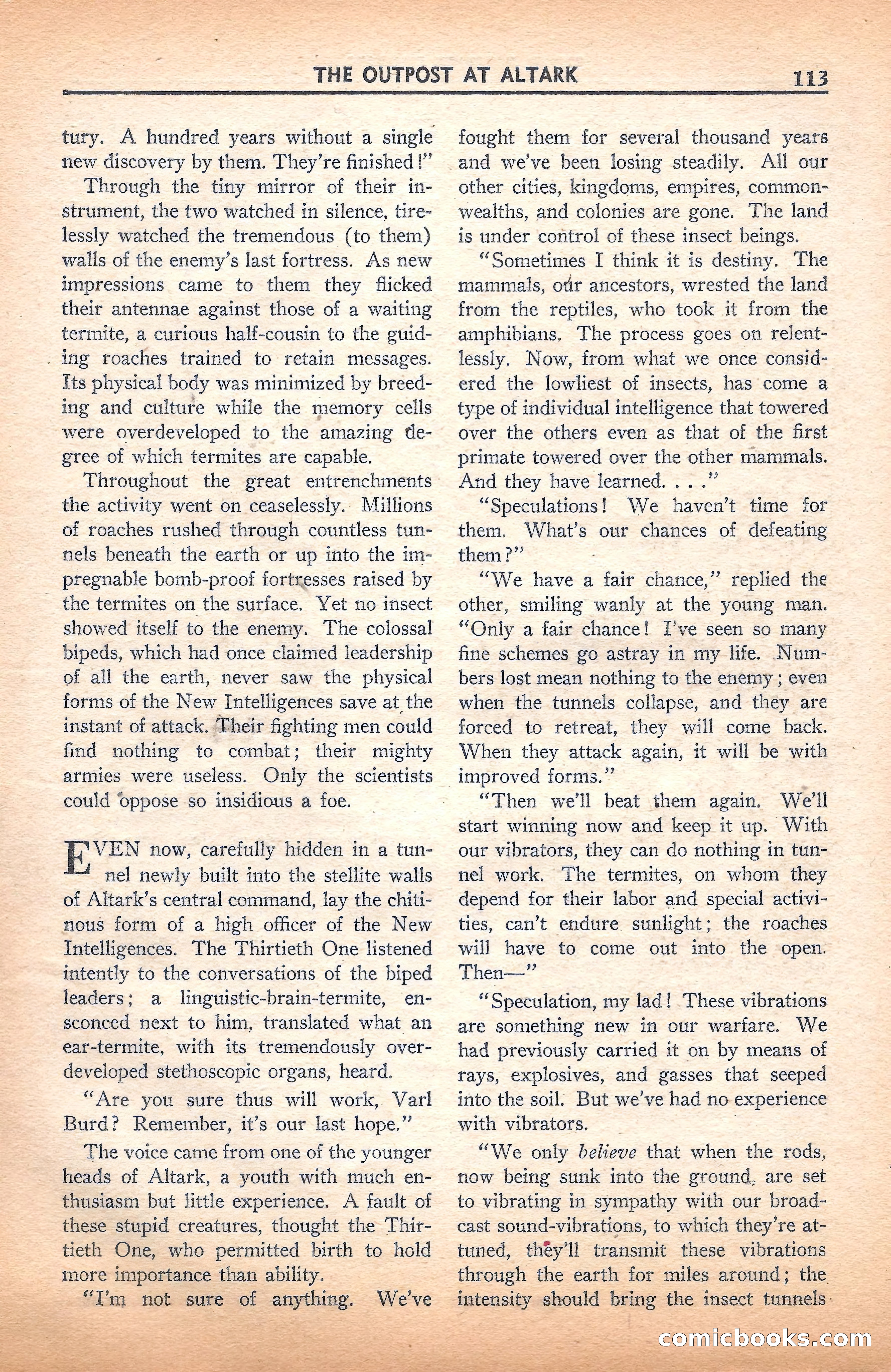 Super Science Stories, November 1940 — page 115 of 132