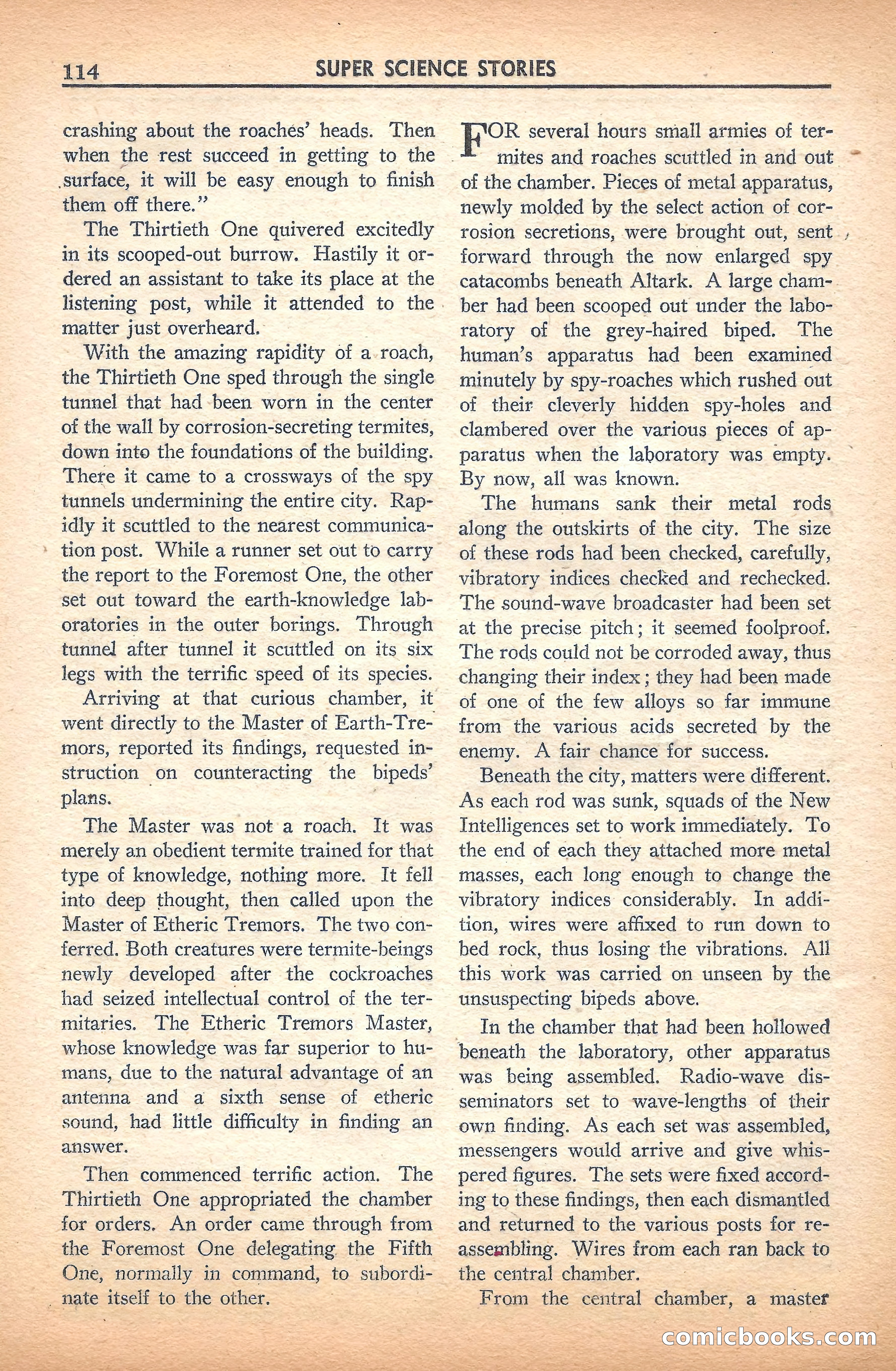 Super Science Stories, November 1940 — page 116 of 132
