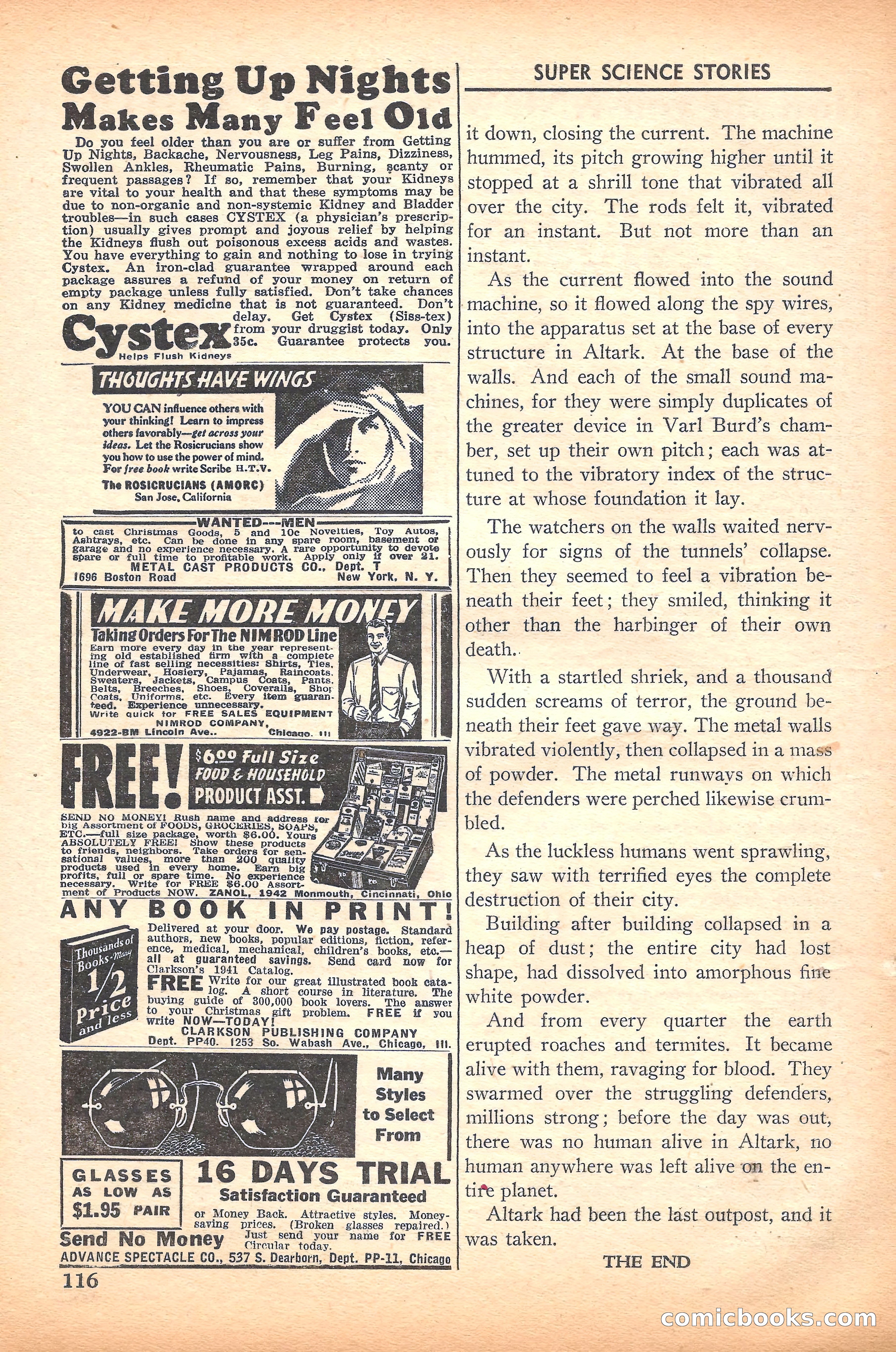 Super Science Stories, November 1940 — page 118 of 132