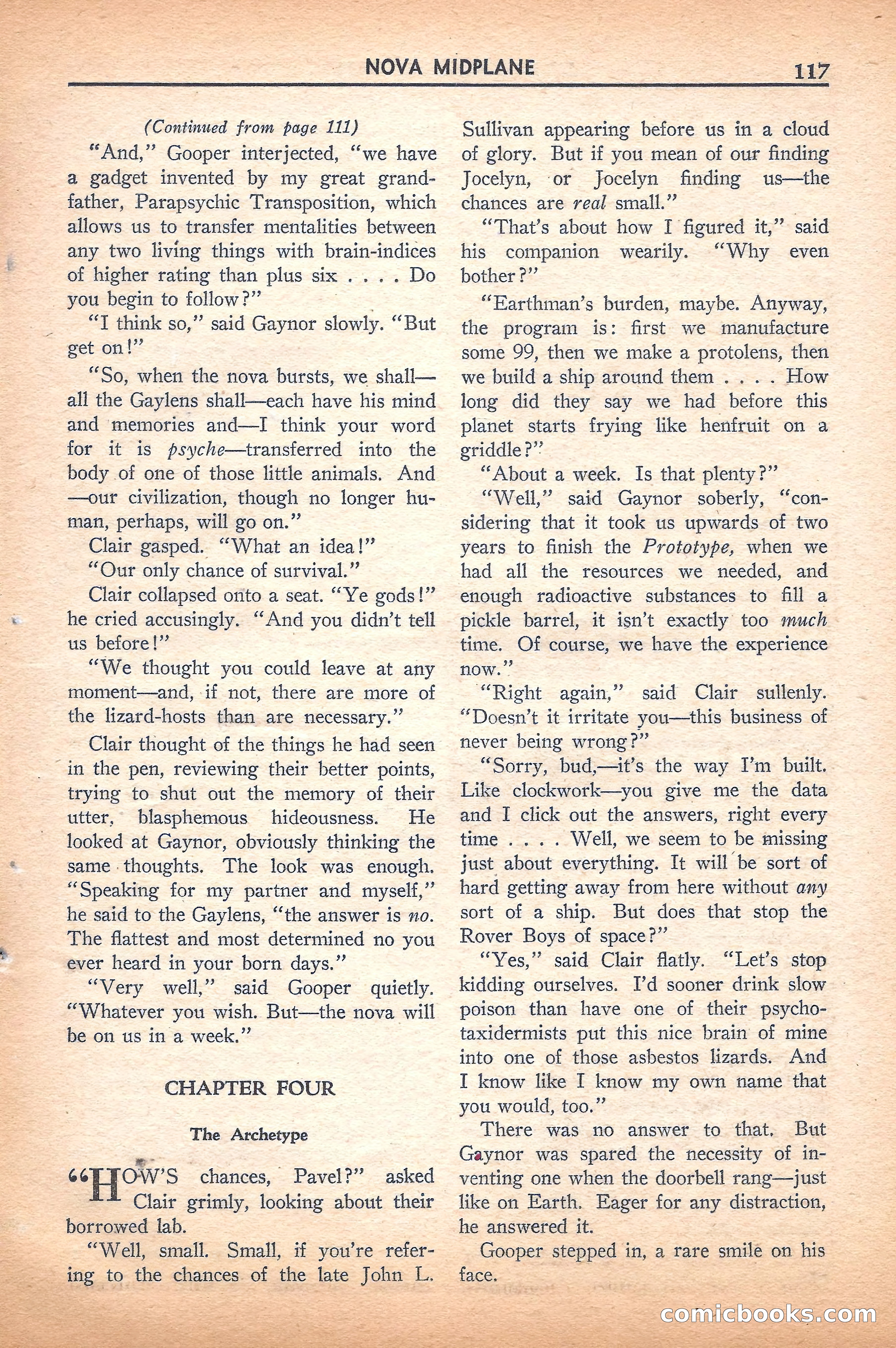 Super Science Stories, November 1940 — page 119 of 132