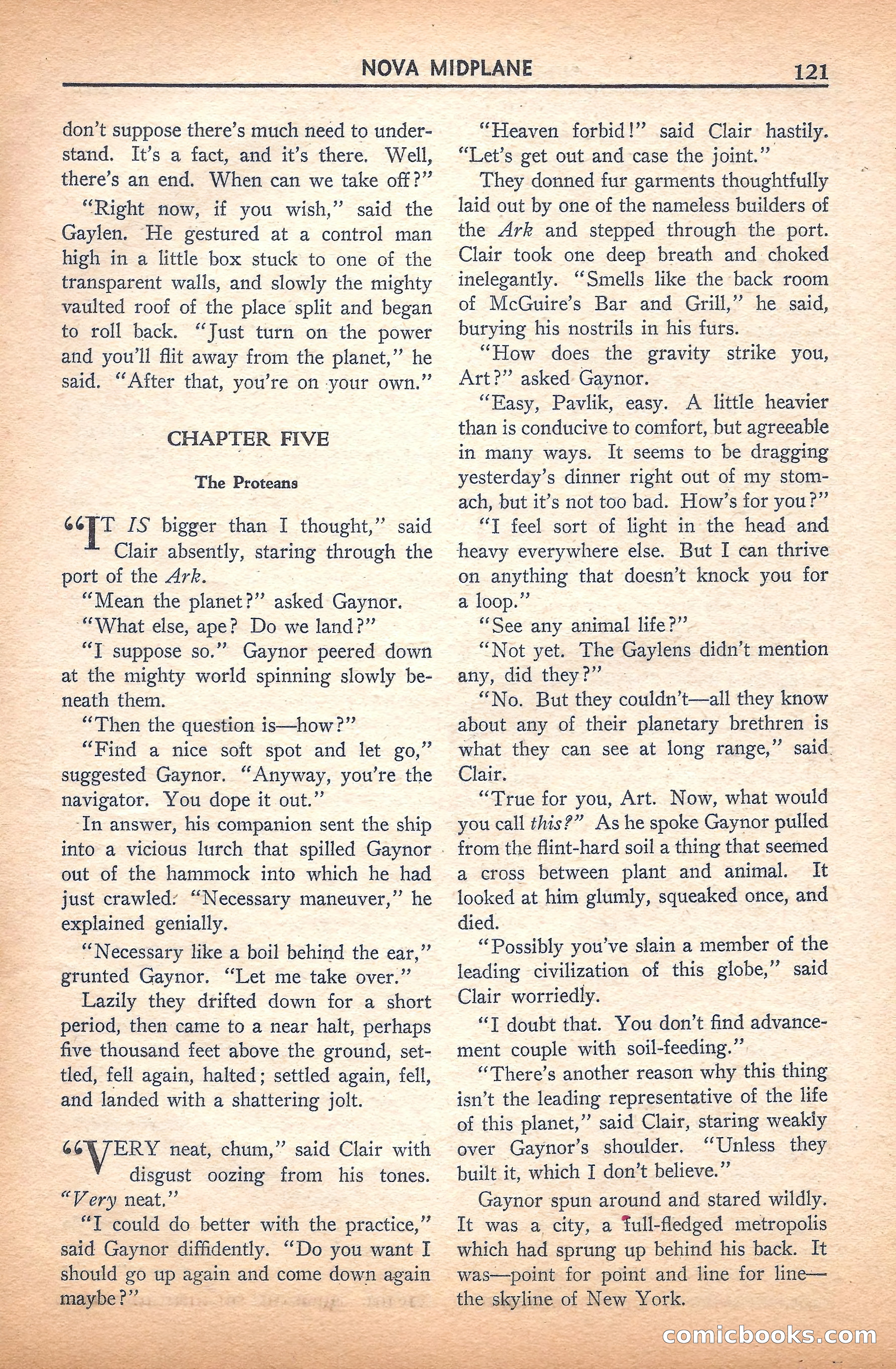 Super Science Stories, November 1940 — page 123 of 132