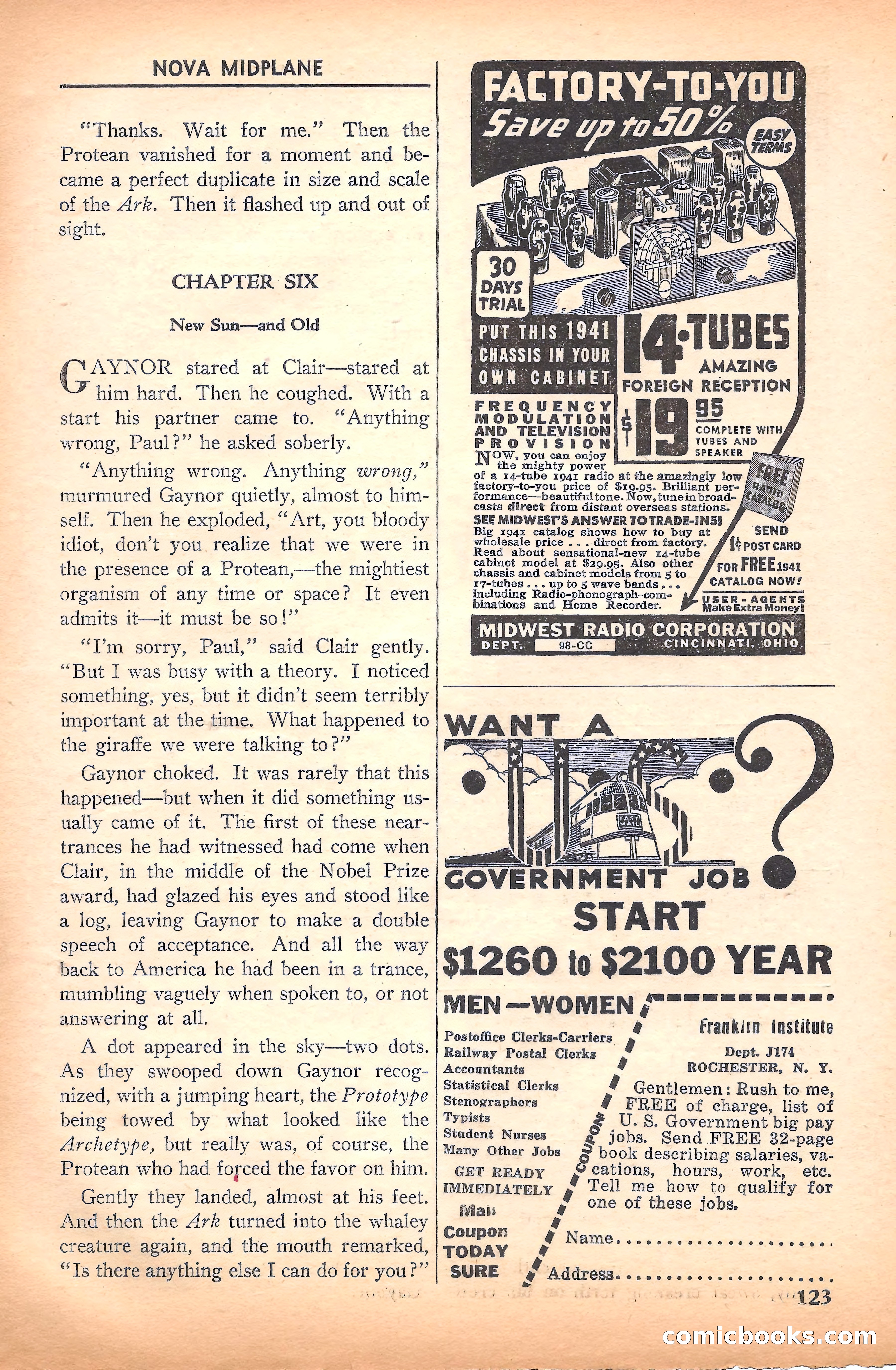 Super Science Stories, November 1940 — page 125 of 132
