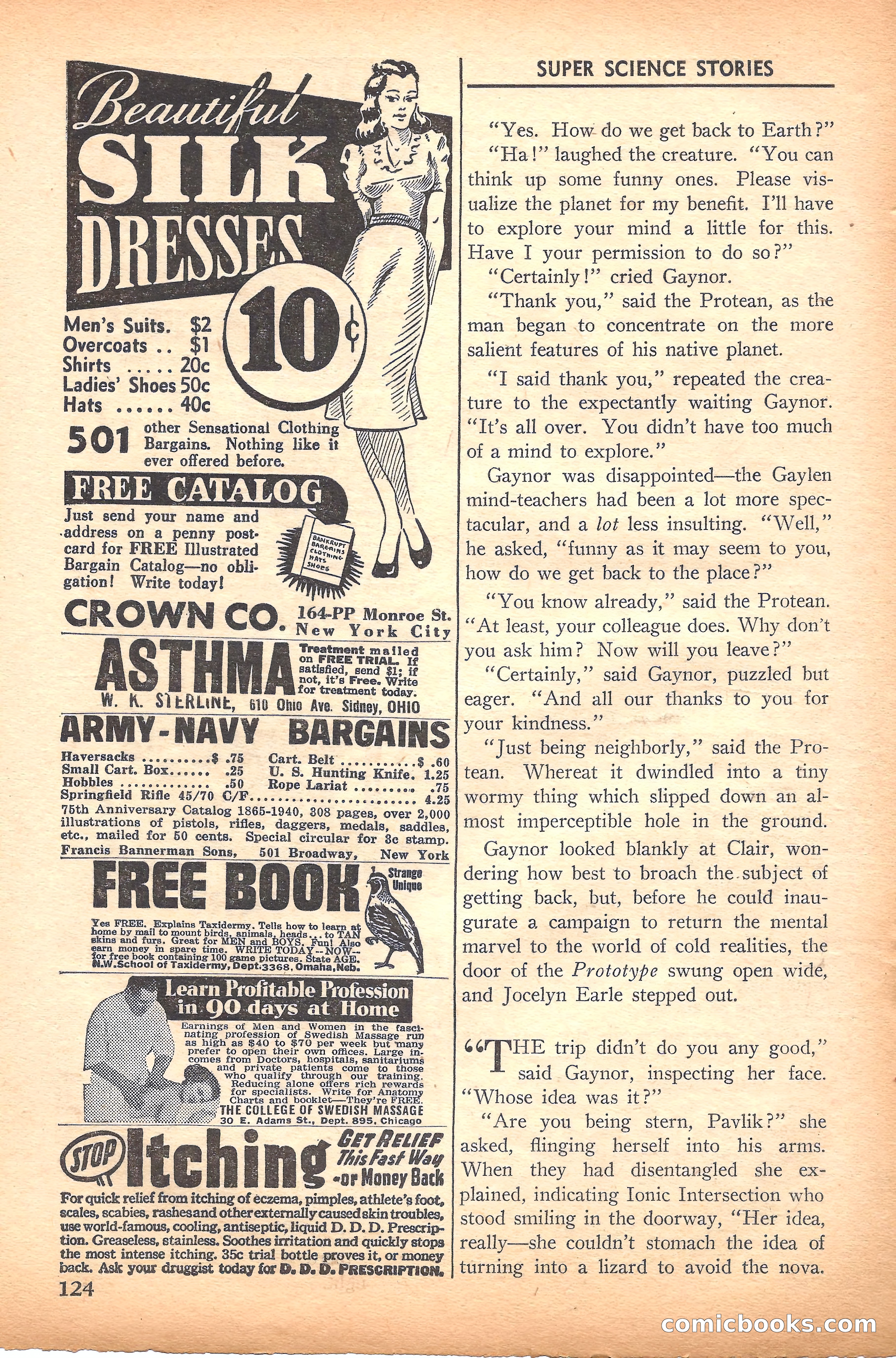 Super Science Stories, November 1940 — page 126 of 132