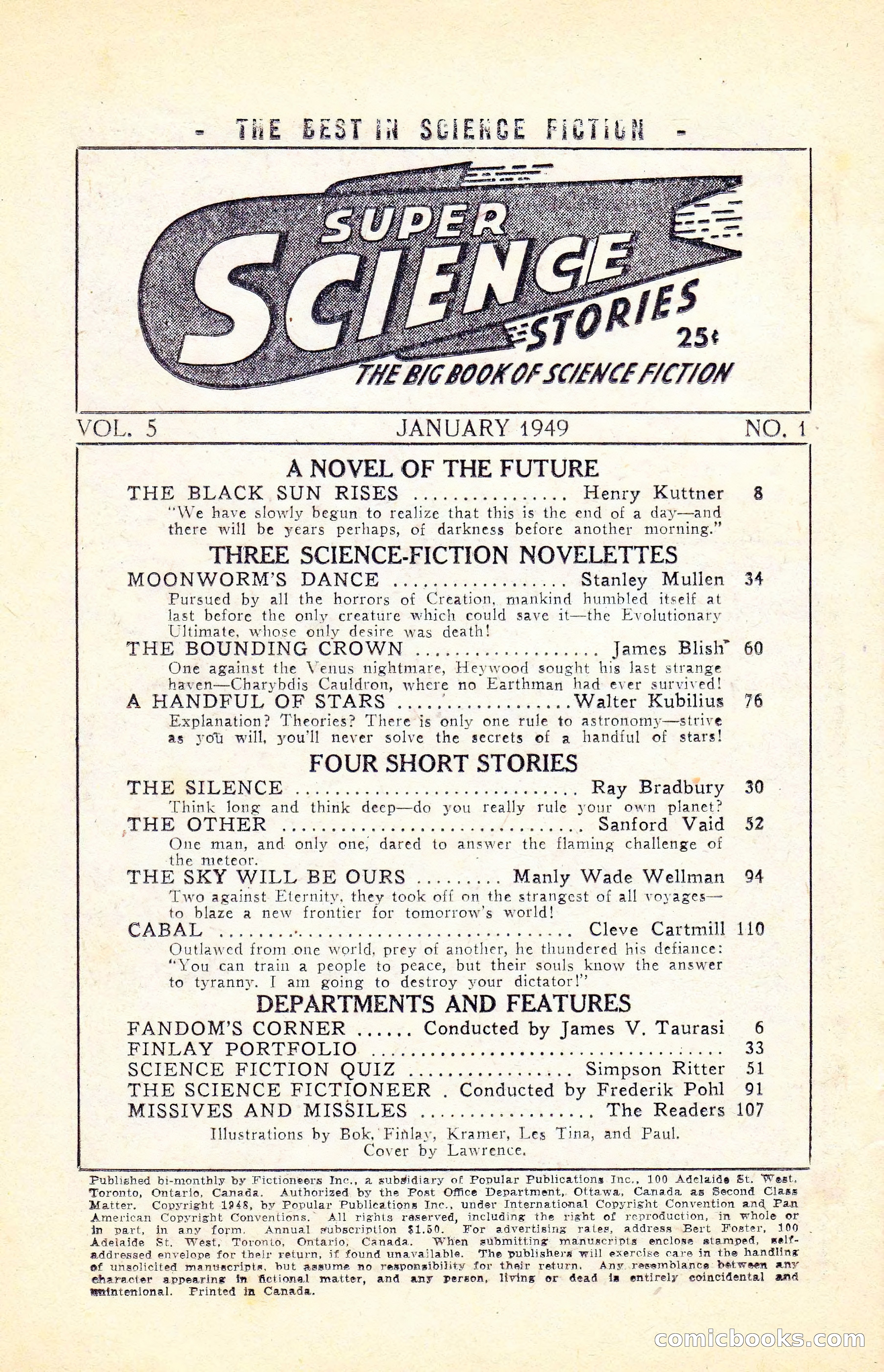 Super Science Stories, Vol. 5, No. 1 — page 5 of 132