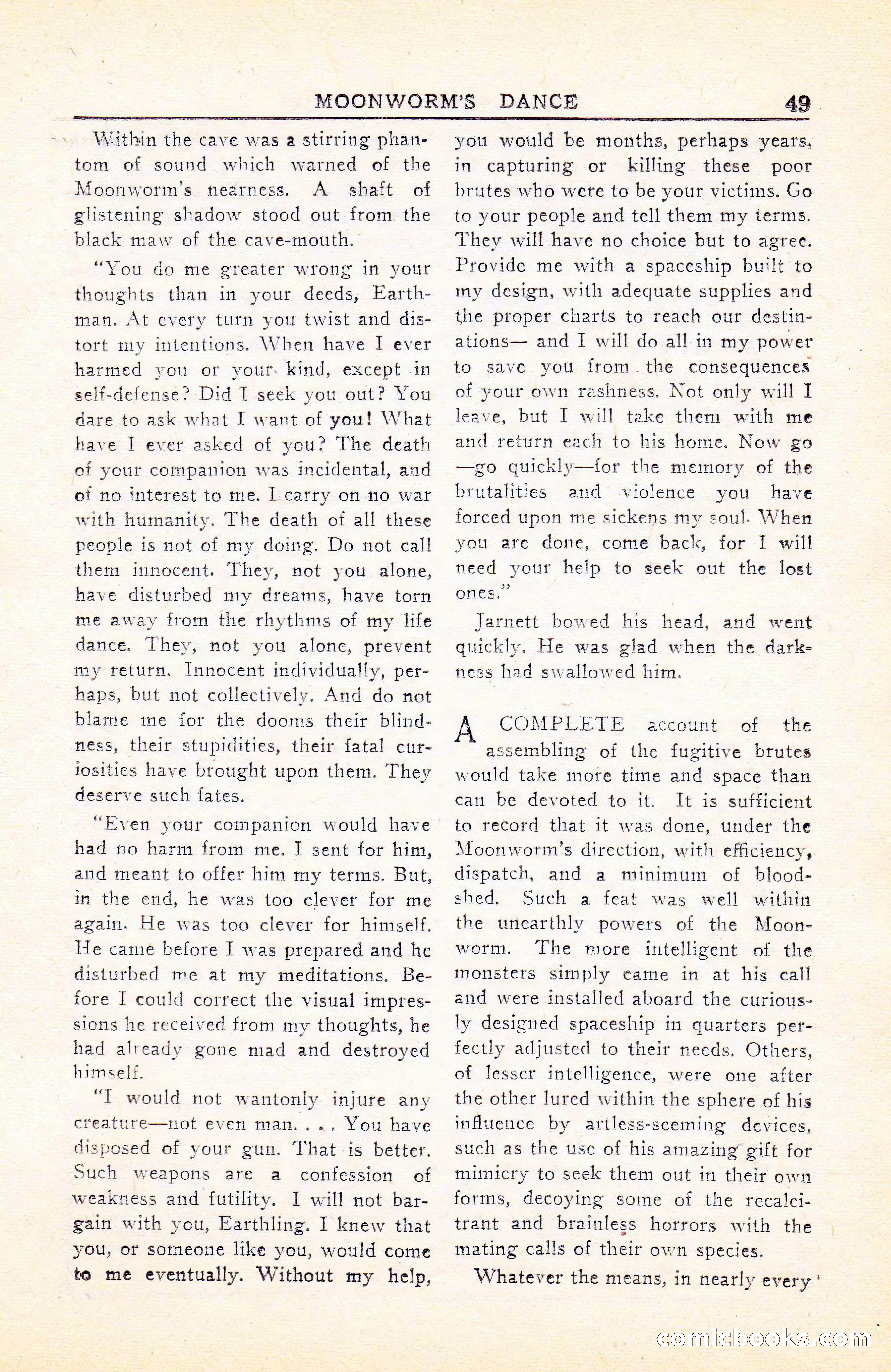 Super Science Stories, Vol. 5, No. 1 — page 50 of 132