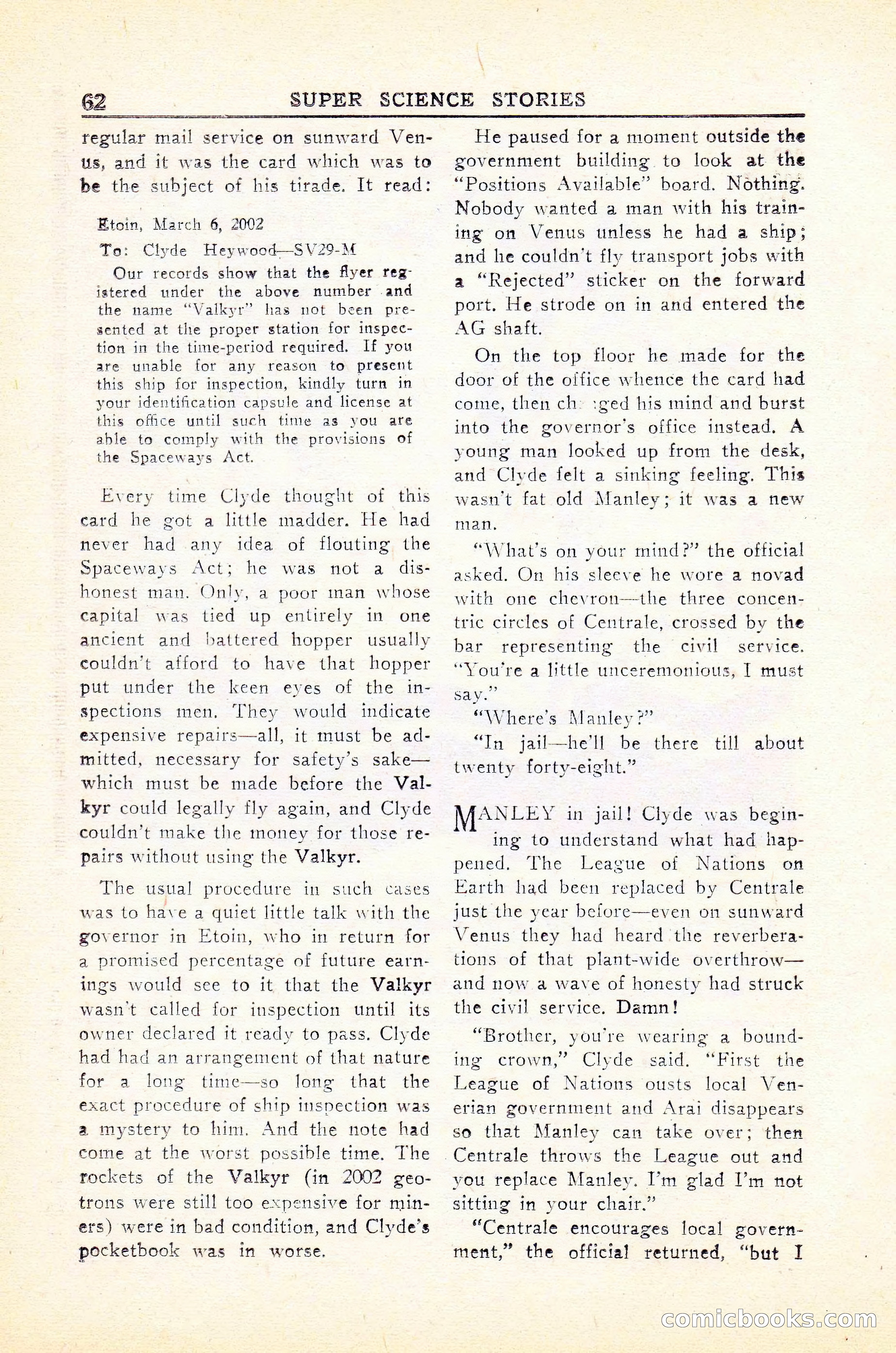 Super Science Stories, Vol. 5, No. 1 — page 63 of 132