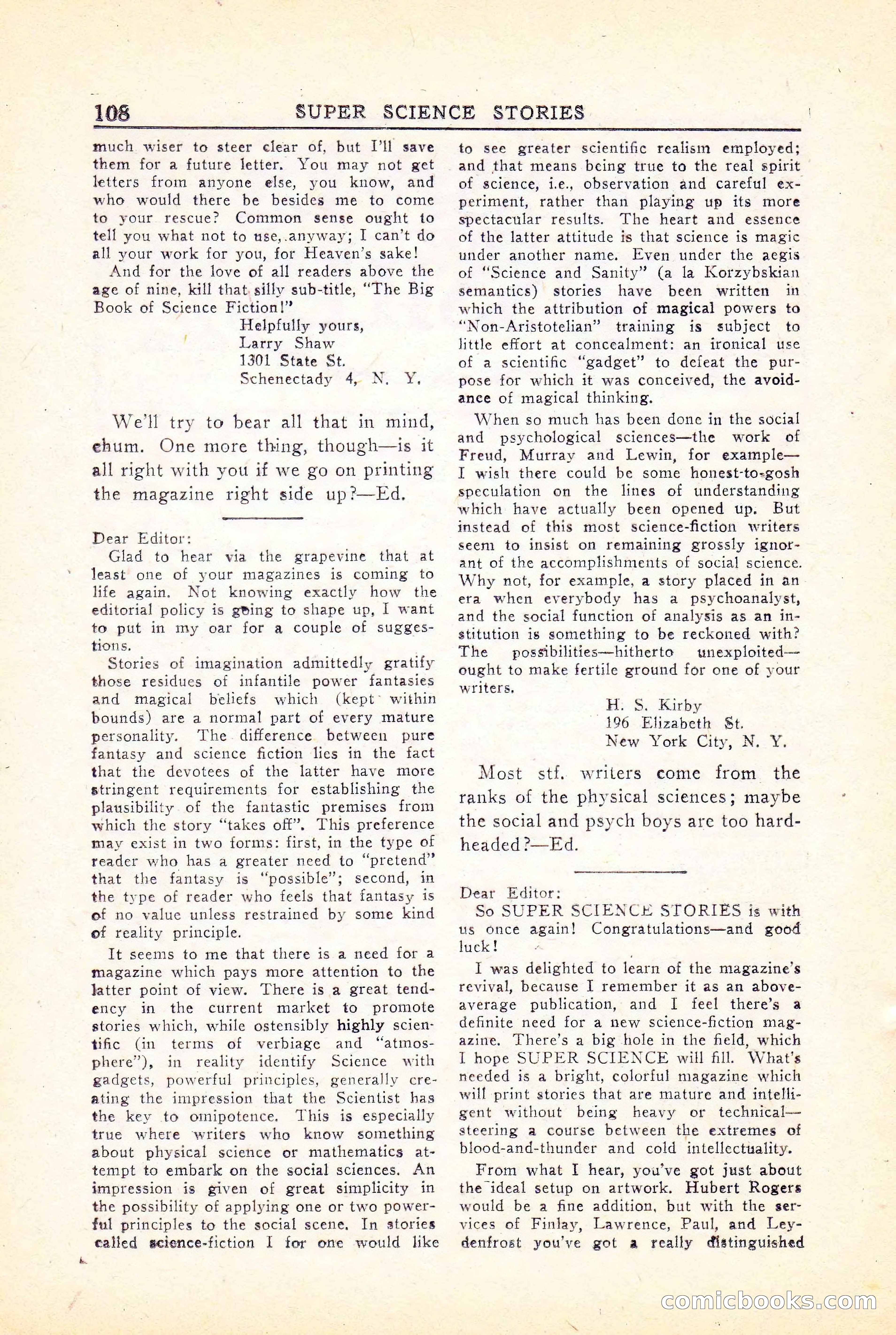Super Science Stories, Vol. 5, No. 1 — page 109 of 132
