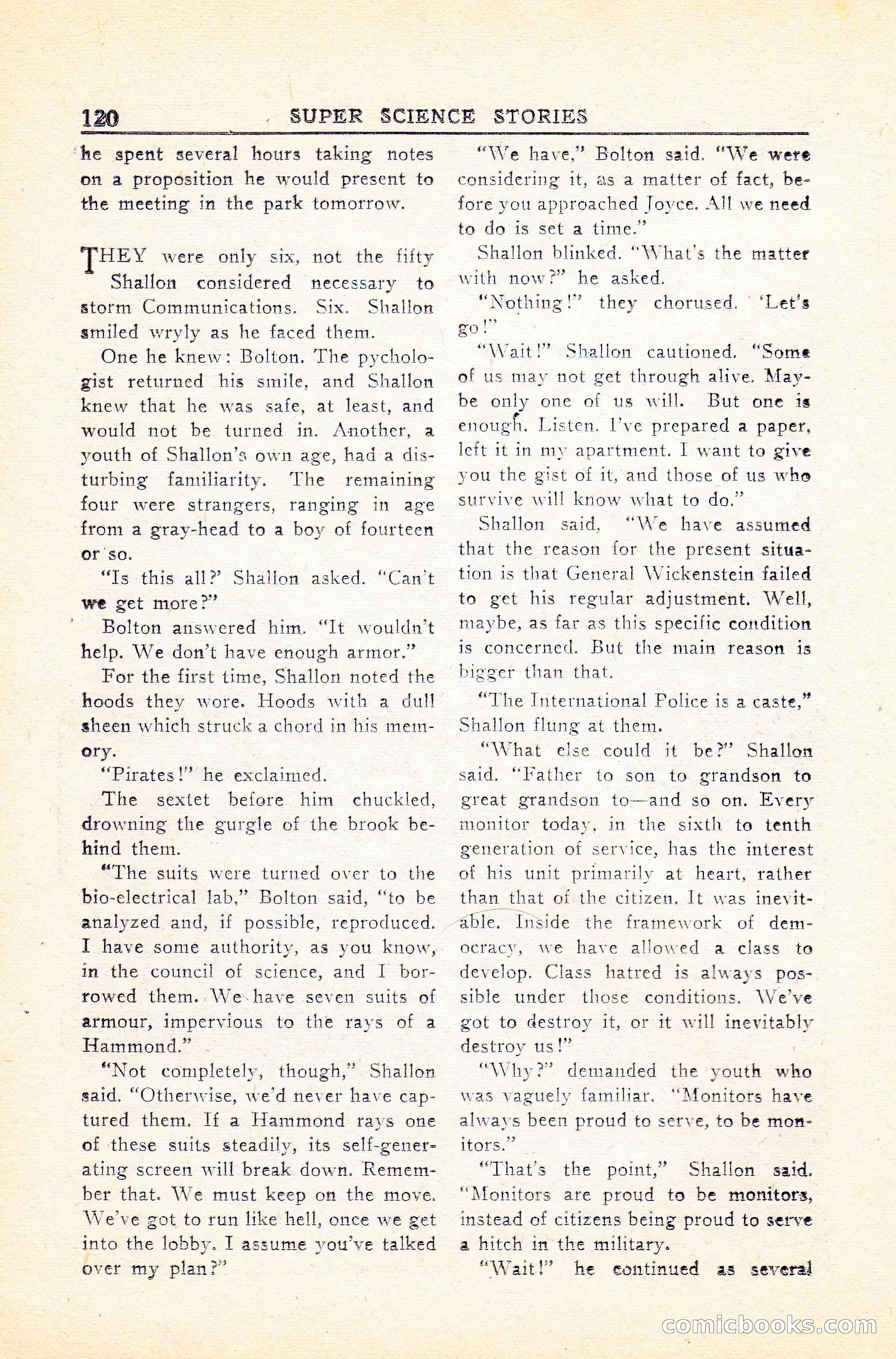 Super Science Stories, Vol. 5, No. 1 — page 121 of 132