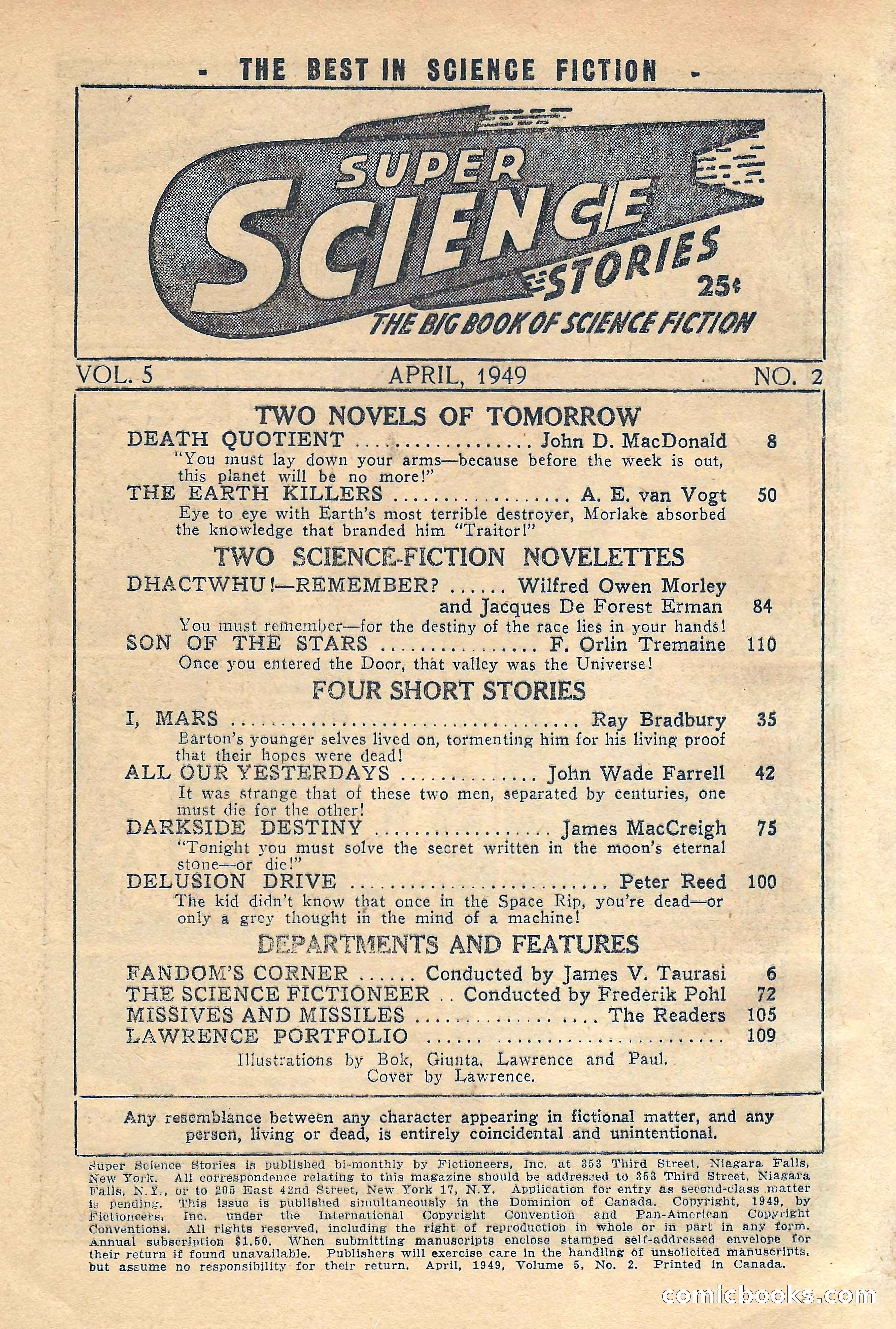 Super Science Stories, Vol. 5, No. 2 — page 4 of 132