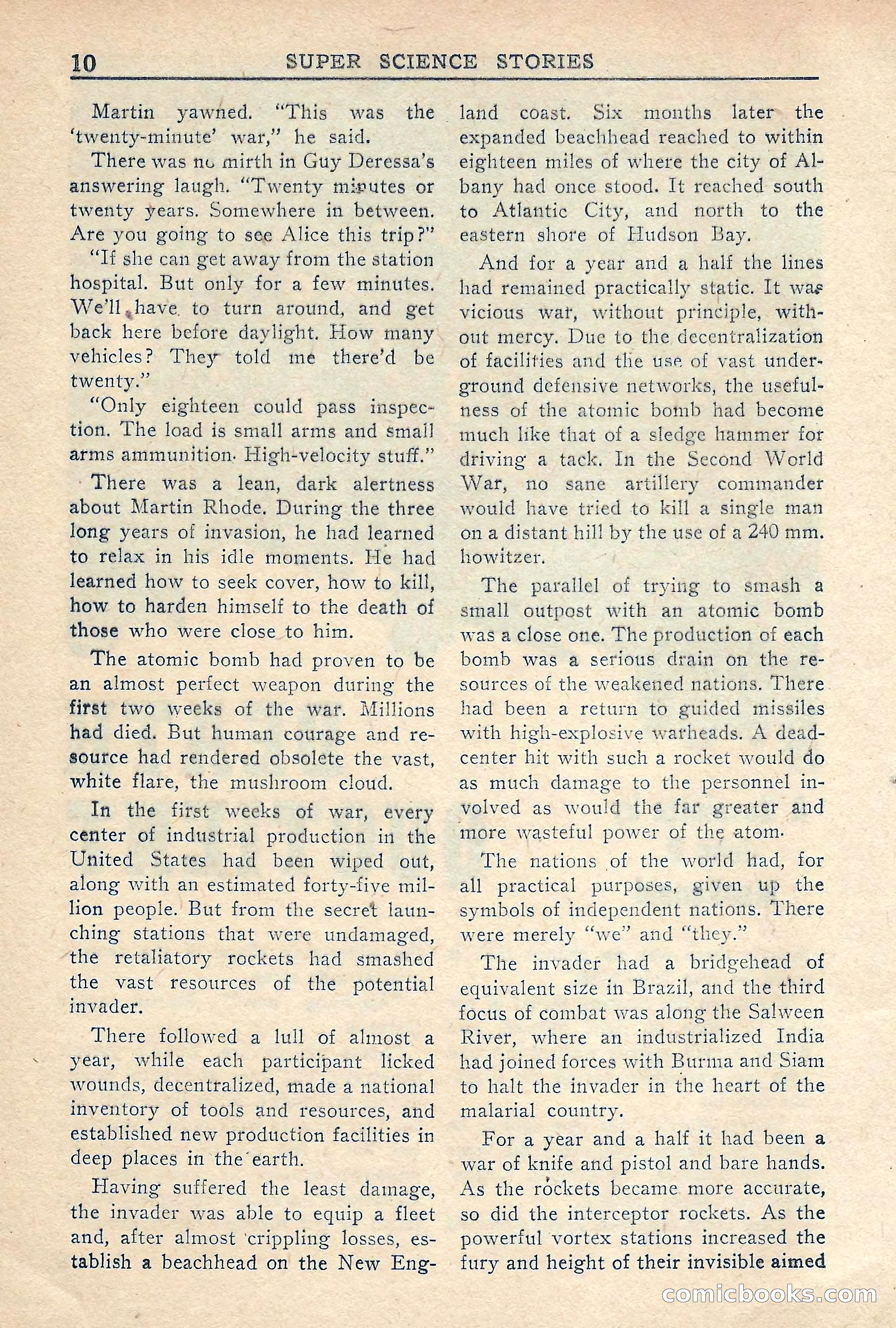 Super Science Stories, Vol. 5, No. 2 — page 10 of 132