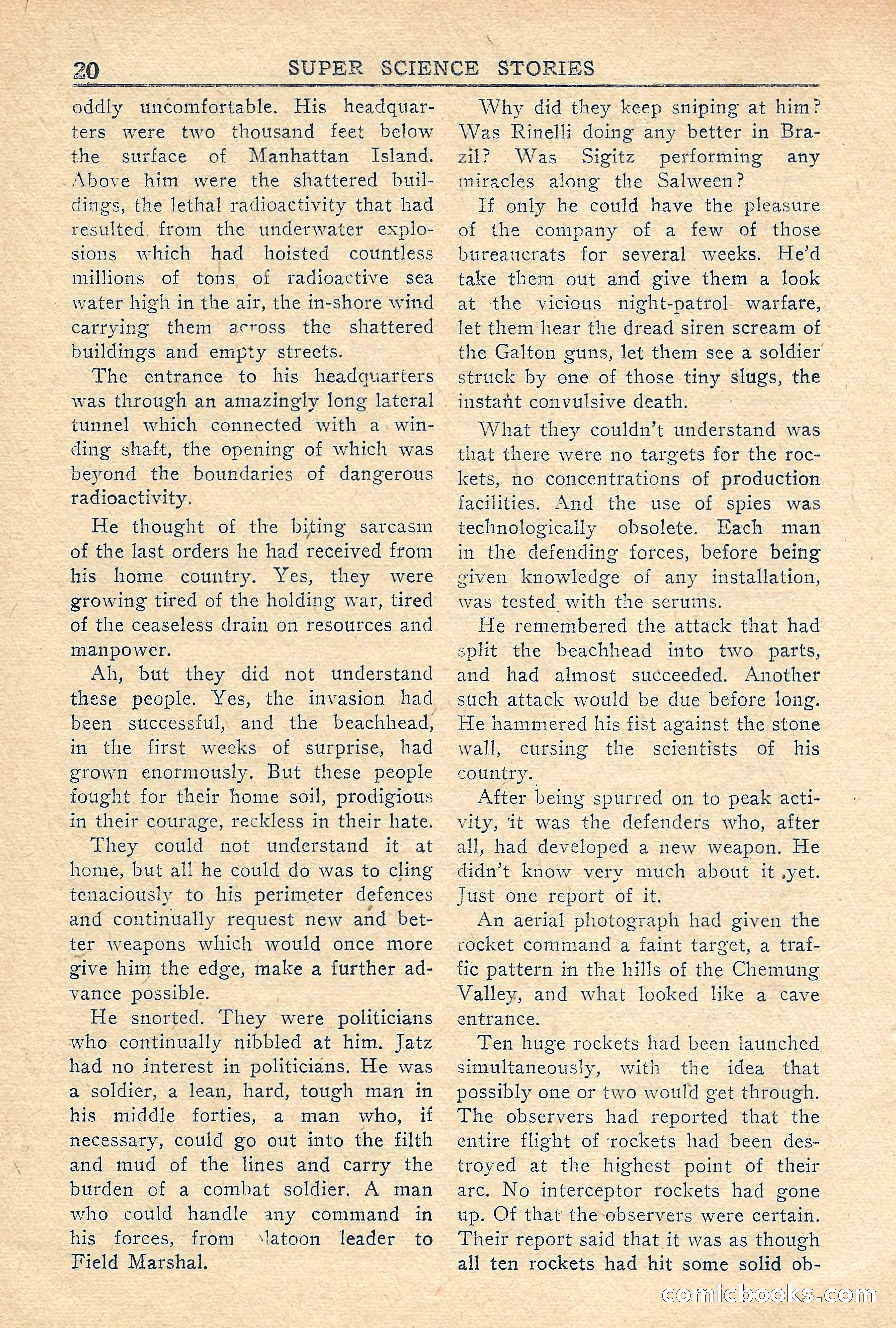 Super Science Stories, Vol. 5, No. 2 — page 20 of 132