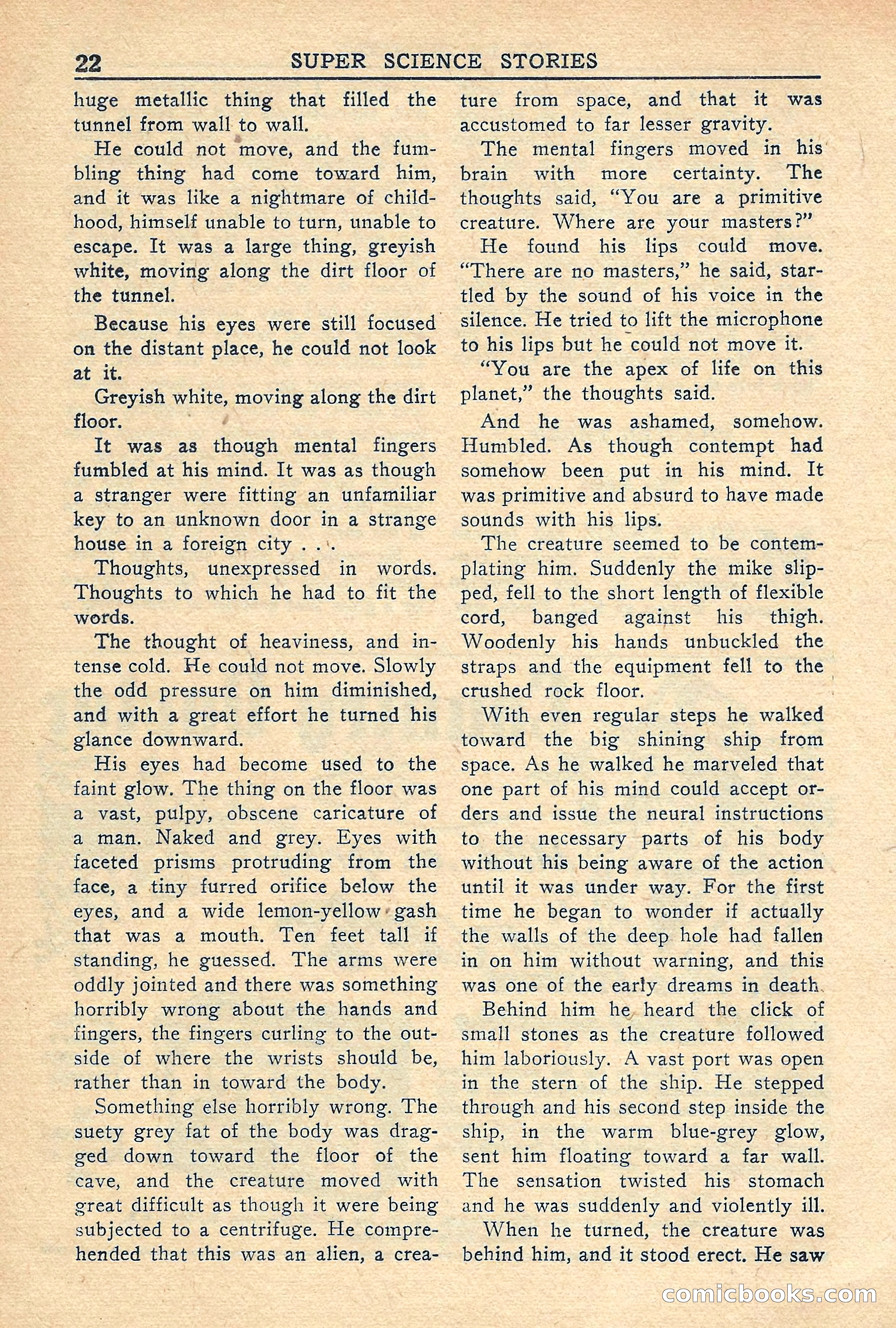Super Science Stories, Vol. 5, No. 2 — page 22 of 132