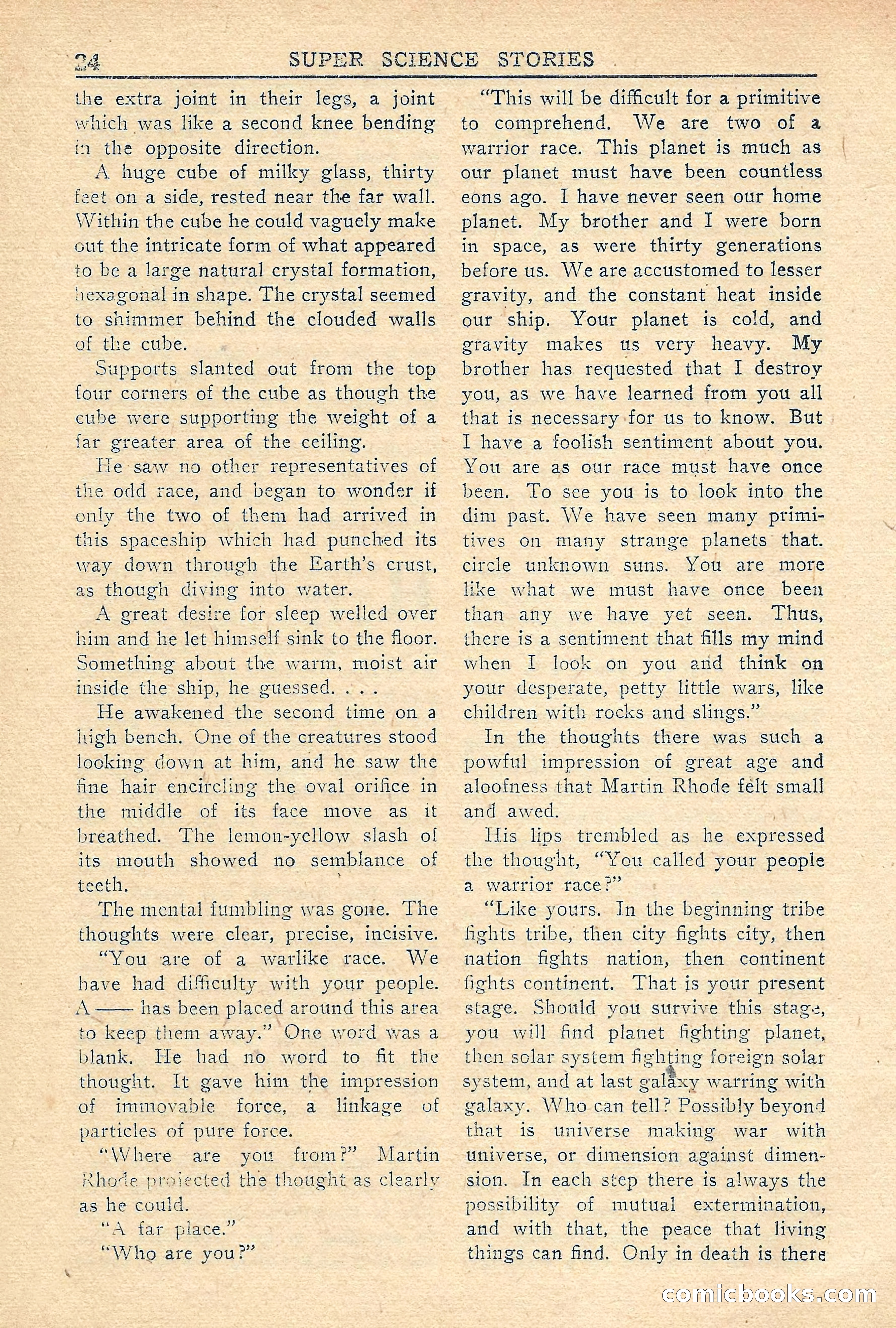 Super Science Stories, Vol. 5, No. 2 — page 24 of 132