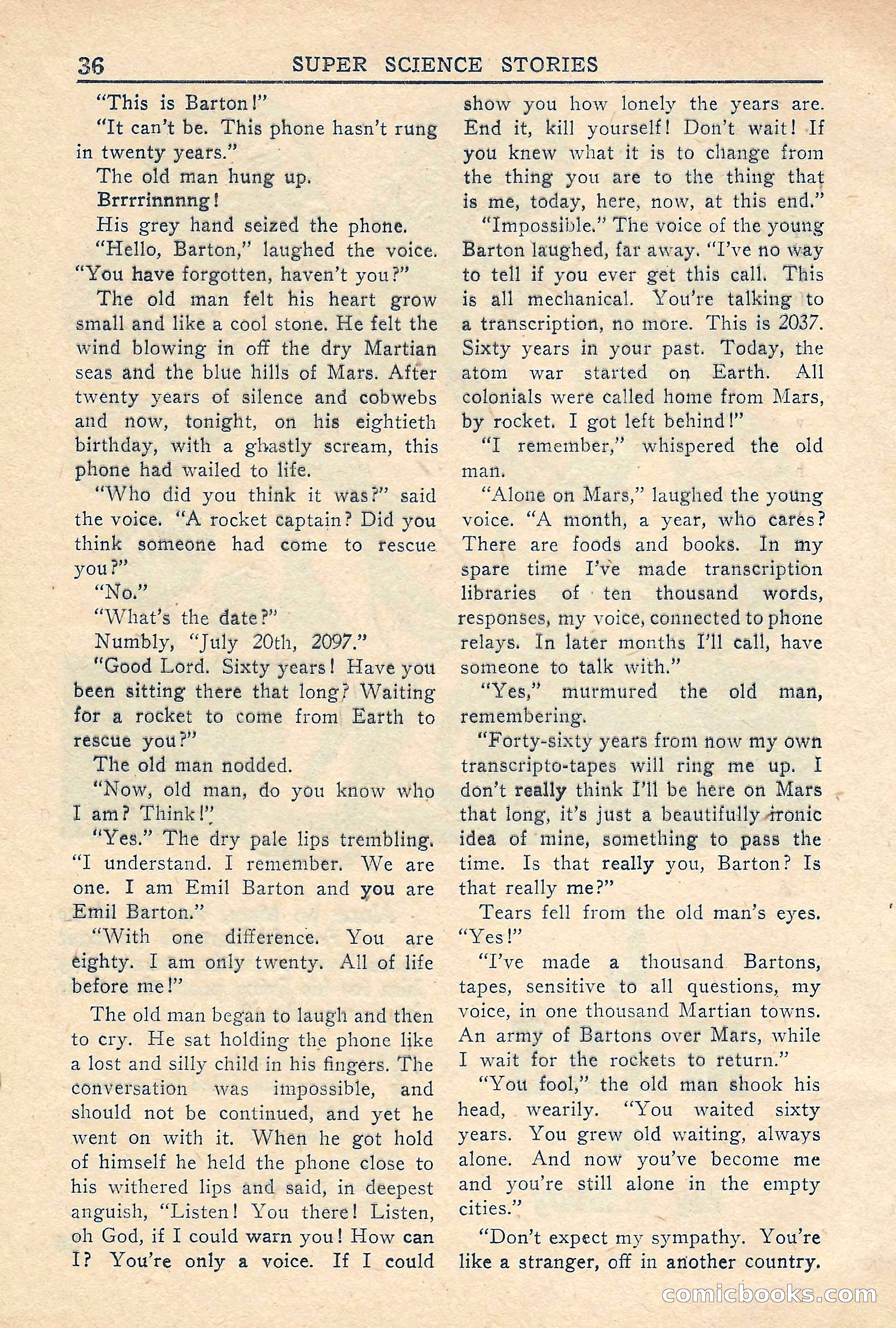 Super Science Stories, Vol. 5, No. 2 — page 36 of 132