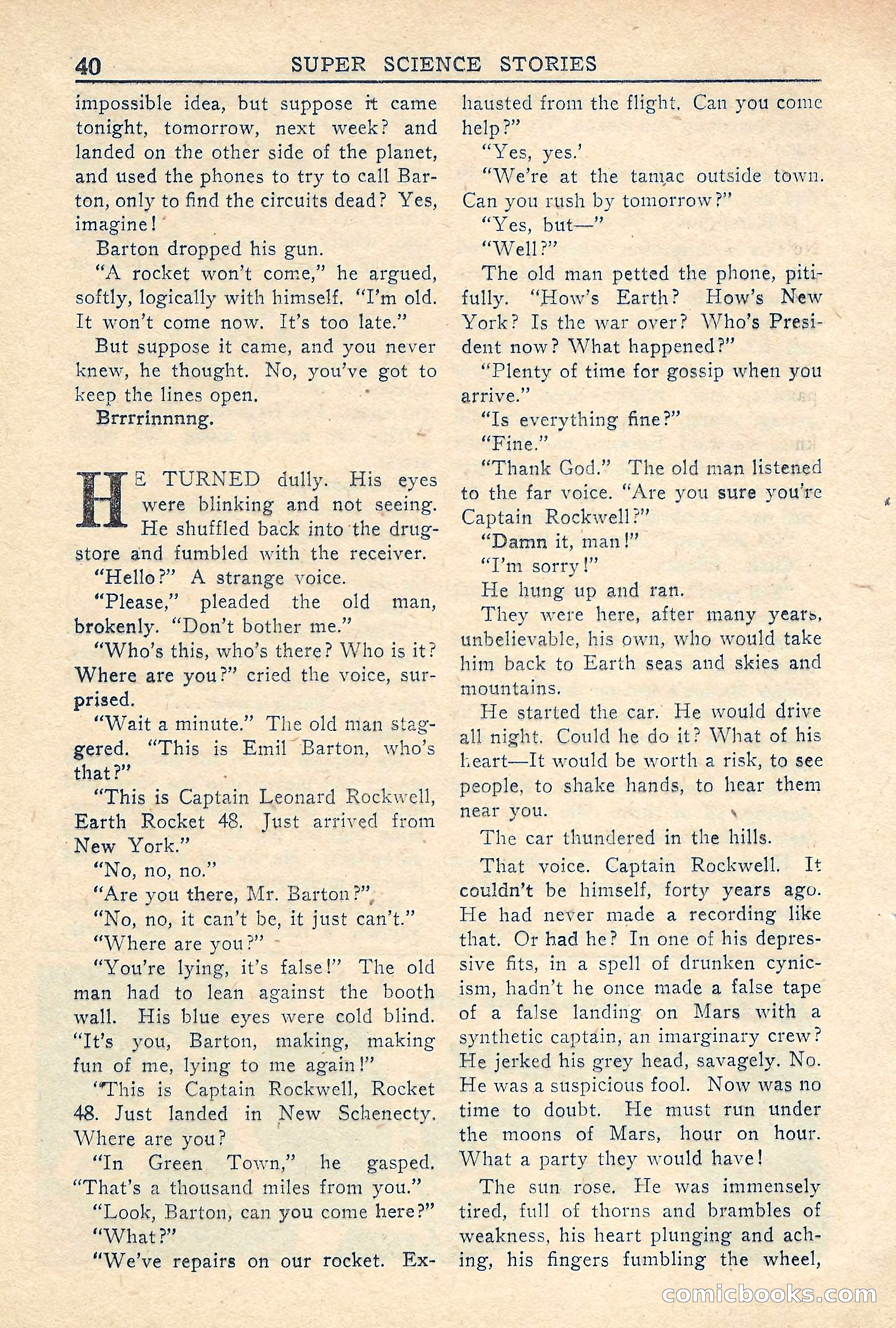 Super Science Stories, Vol. 5, No. 2 — page 40 of 132
