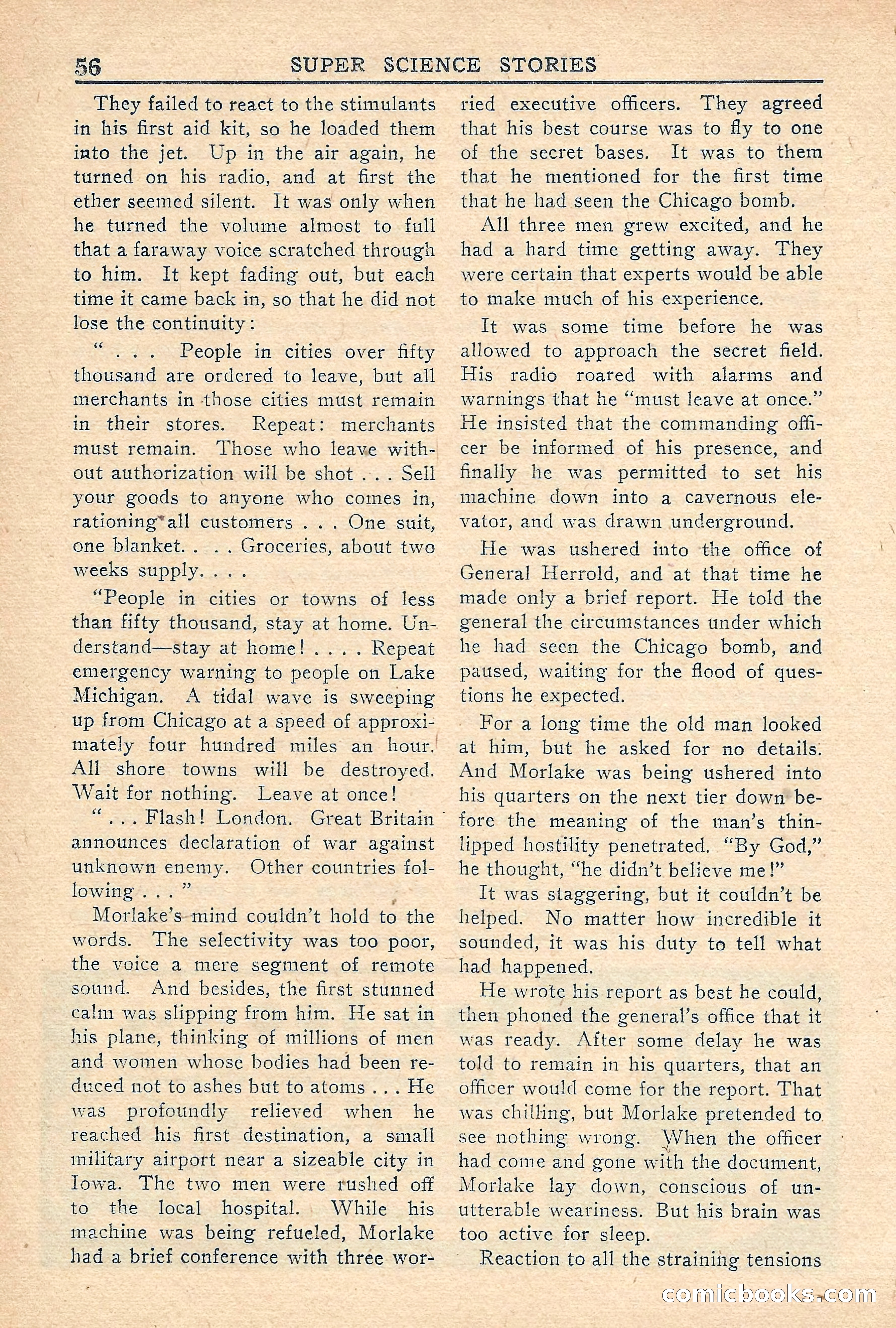 Super Science Stories, Vol. 5, No. 2 — page 56 of 132