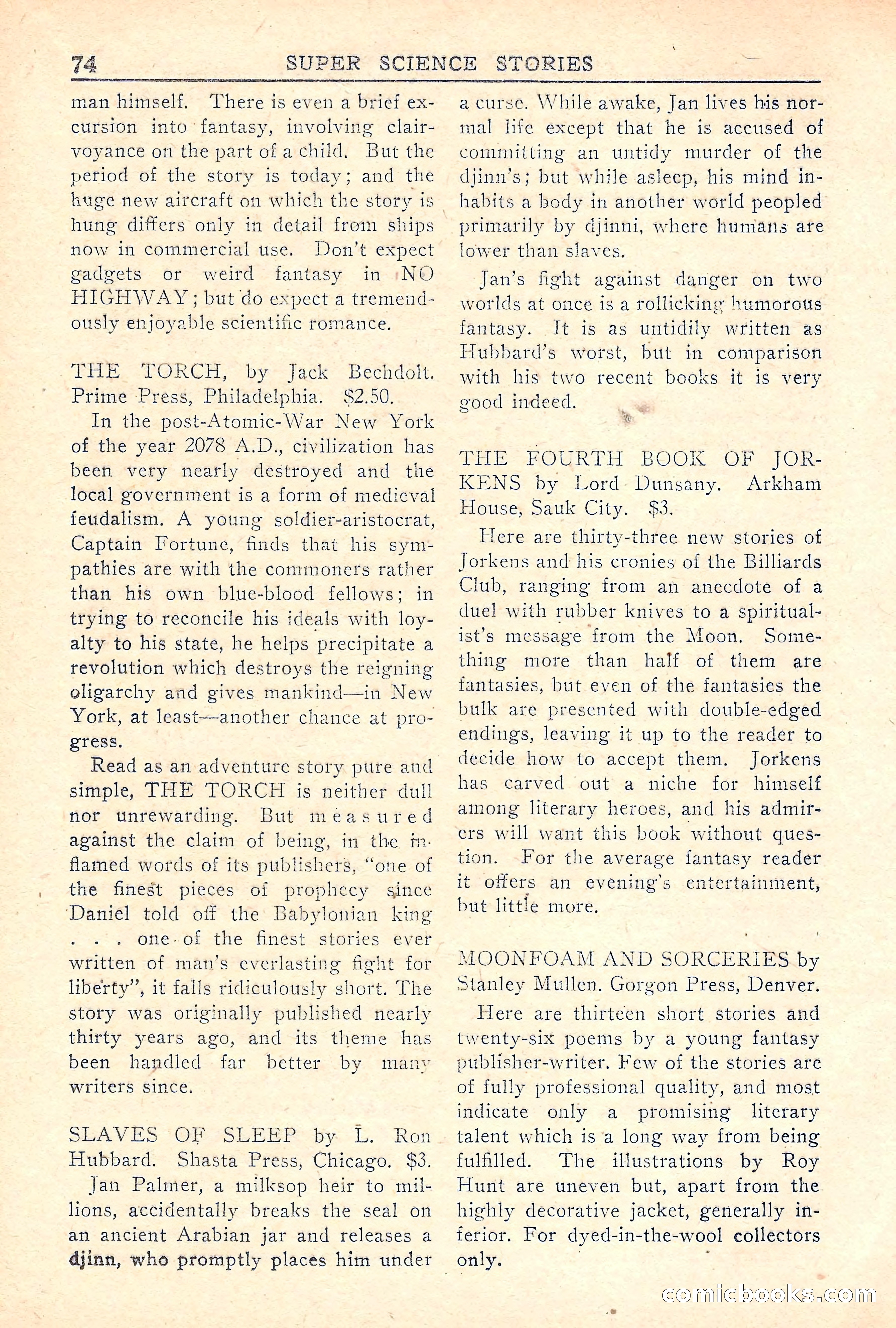 Super Science Stories, Vol. 5, No. 2 — page 74 of 132