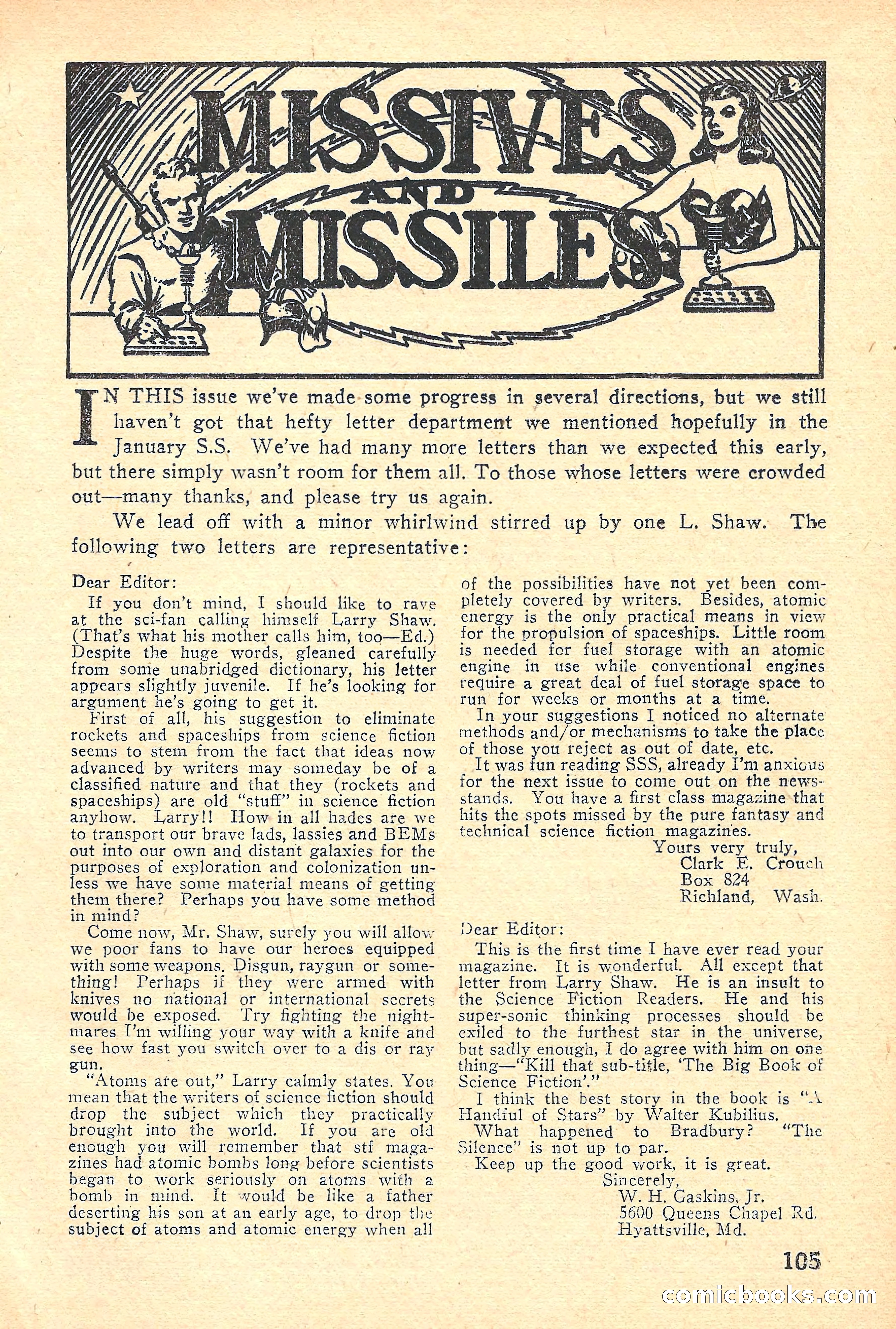 Super Science Stories, Vol. 5, No. 2 — page 105 of 132